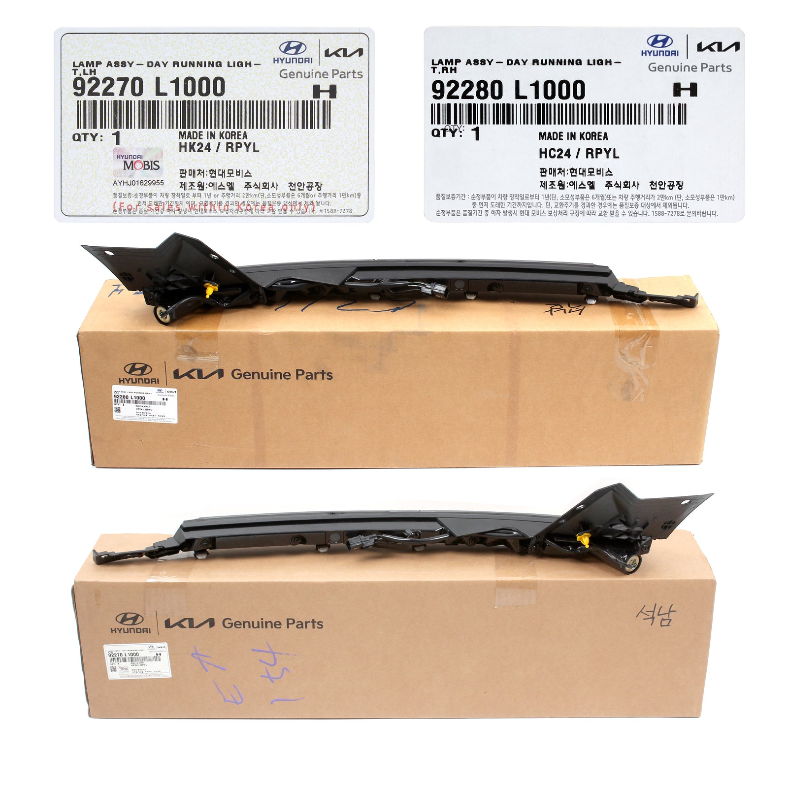 GENUINE DRL LED Fog Lamps LEFT & RIGHT for 2020-2023 Hyundai Sonata 92280L1000