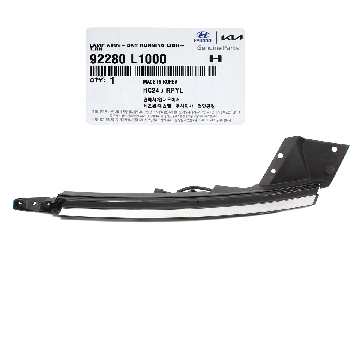 GENUINE DRL LED Fog Lamp RIGHT PASSENGER for 20-23 Hyundai Sonata 92280L1000