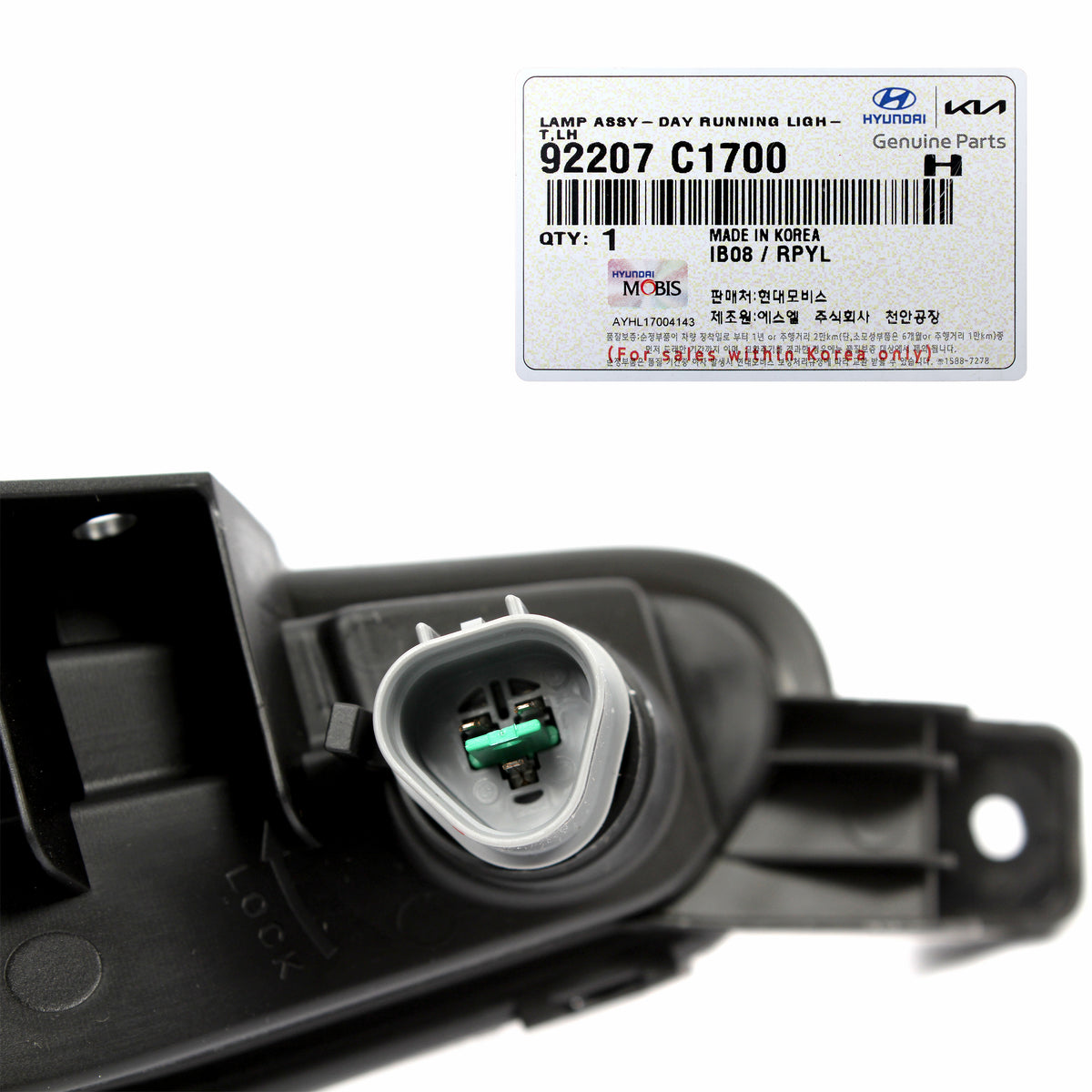 GENUINE DRL Running Lights LEFT &amp; RIGHT for 18-19 Hyundai Sonata 92208C1700