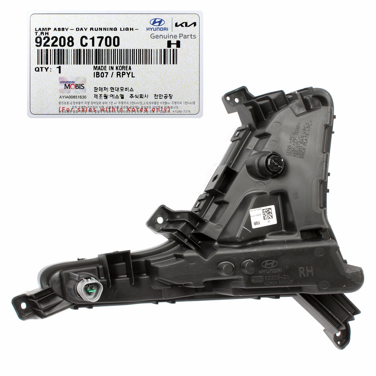 GENUINE DRL Running Lights LEFT &amp; RIGHT for 18-19 Hyundai Sonata 92208C1700