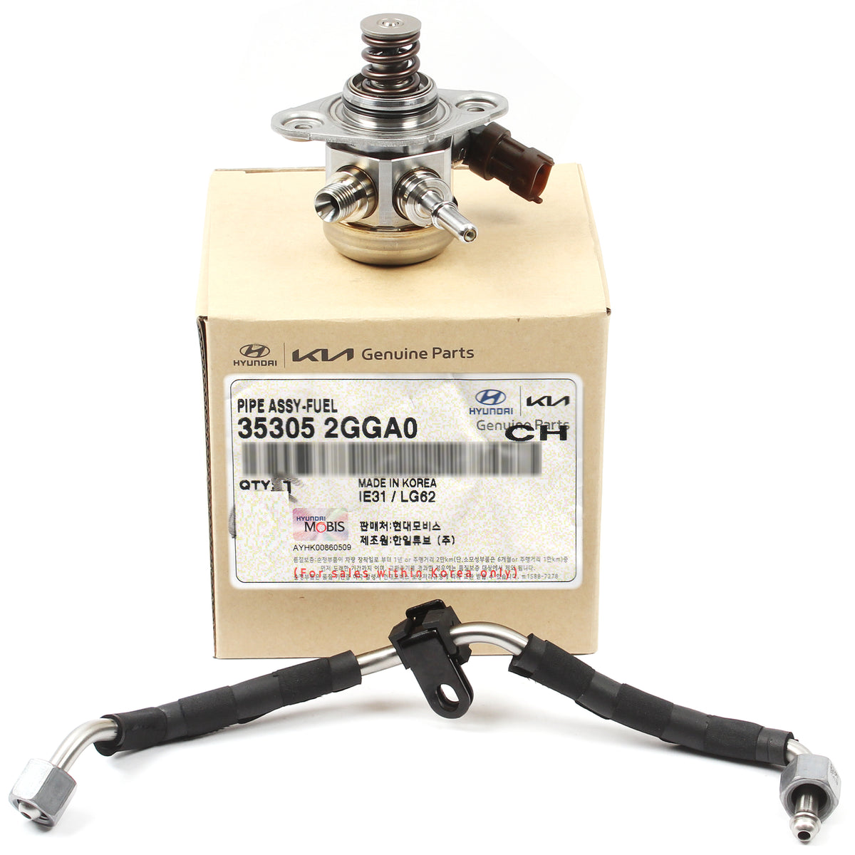 GENUINE Mechanical High Pressure Fuel Pump &amp; Tube for 15-22 Hyundai Kia 2.4L