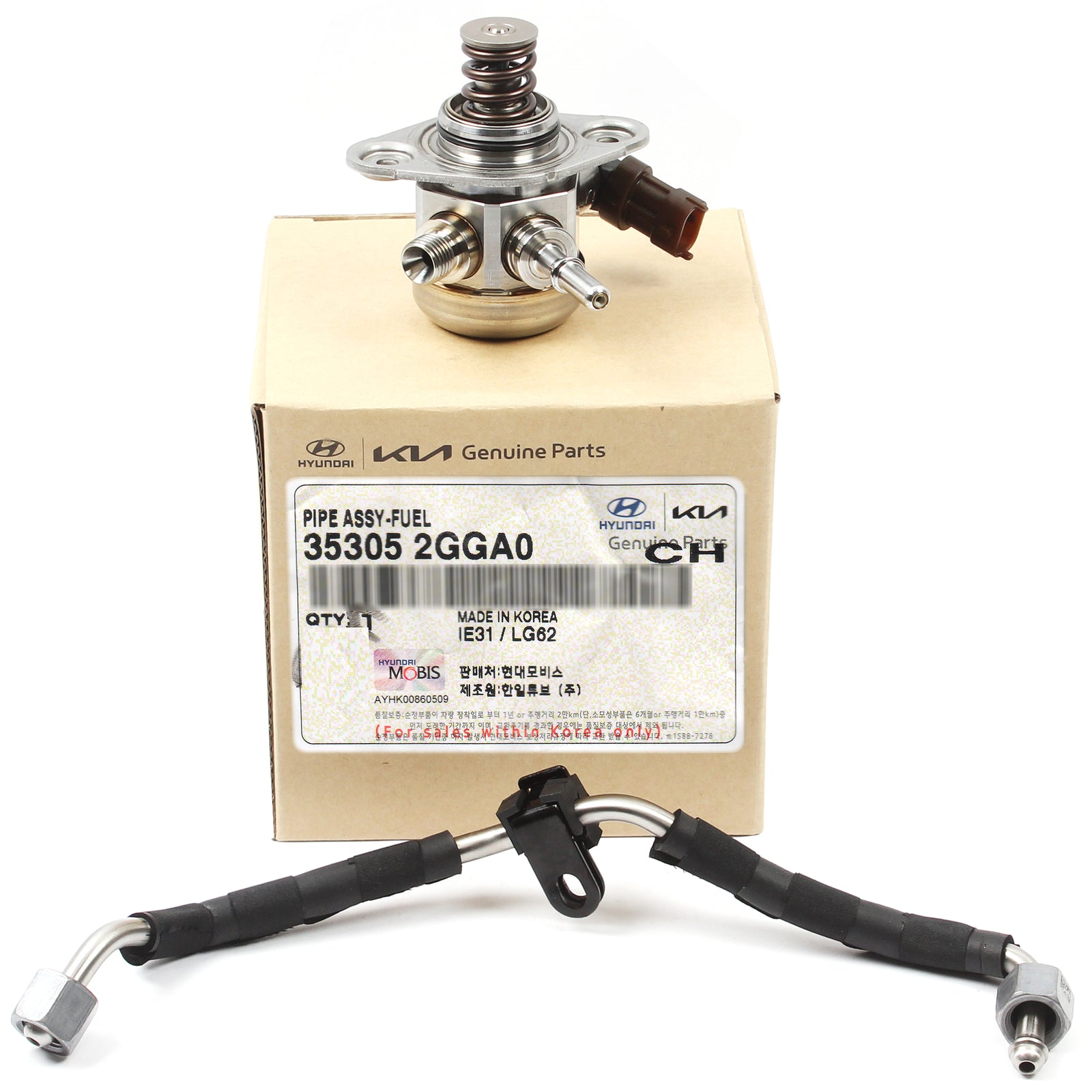 GENUINE Mechanical High Pressure Fuel Pump & Tube for 15-22 Hyundai Kia 2.4L