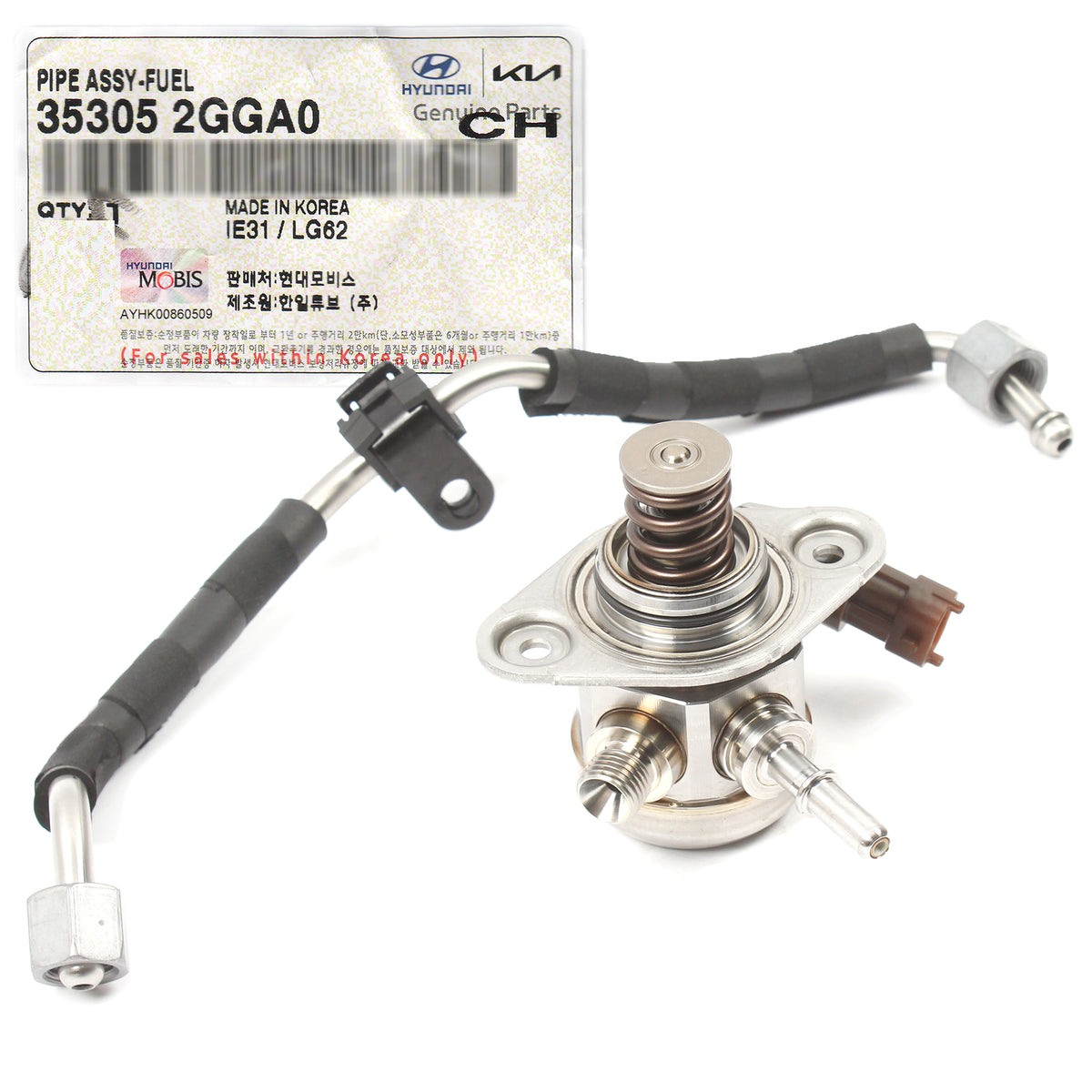 GENUINE Mechanical High Pressure Fuel Pump &amp; Tube for 15-22 Hyundai Kia 2.4L