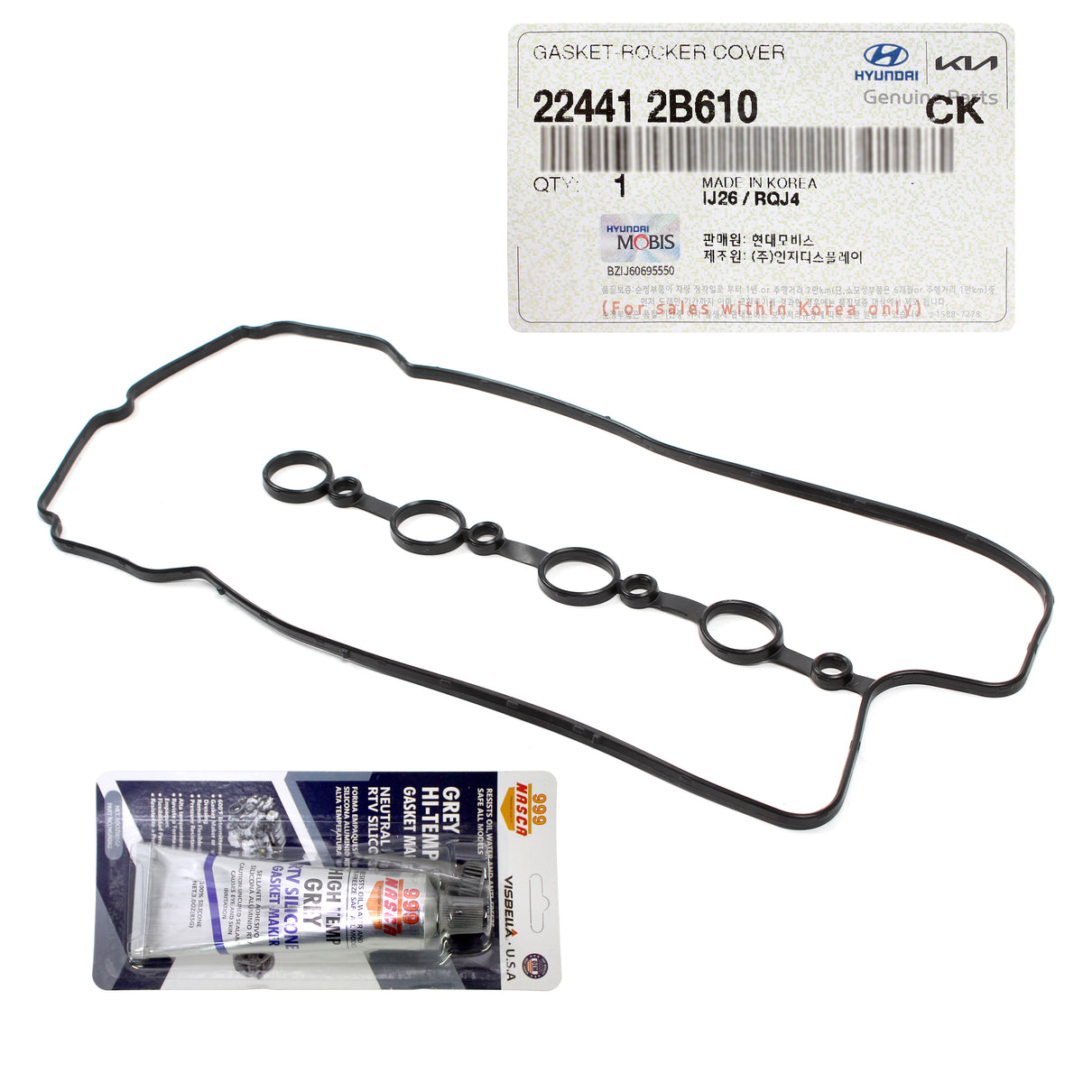 GENUINE Valve Cover Gasket for 2012-2023 Hyundai Kia 1.6L 224412B610