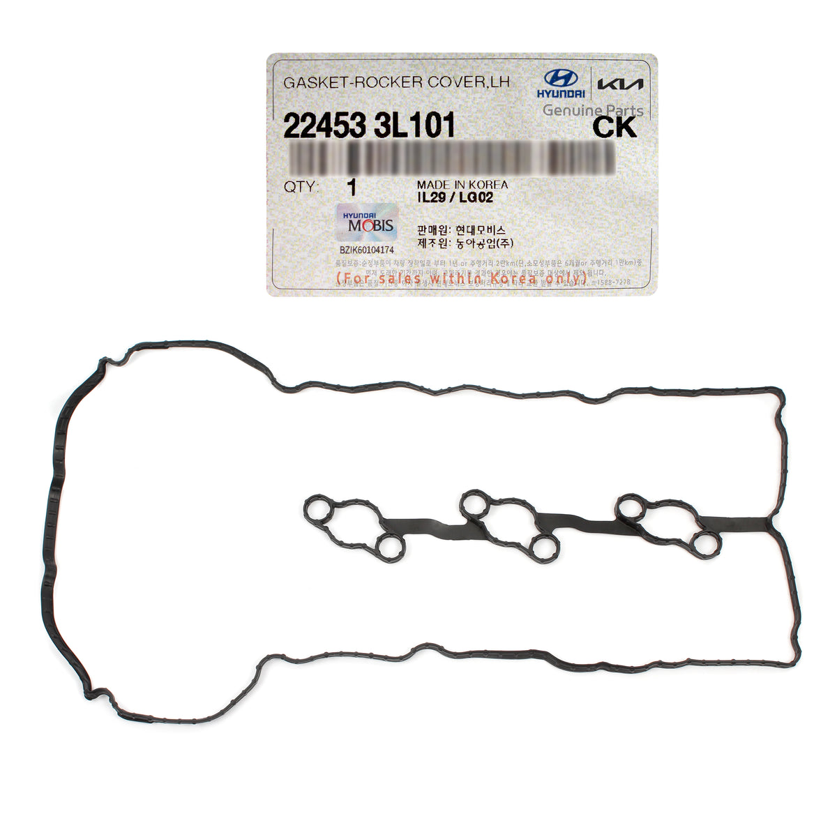 OEM Valve Cover Gasket LEFT for 17-24 GENESIS HYUNDAI KIA 3.3L 3.8L 224533L101