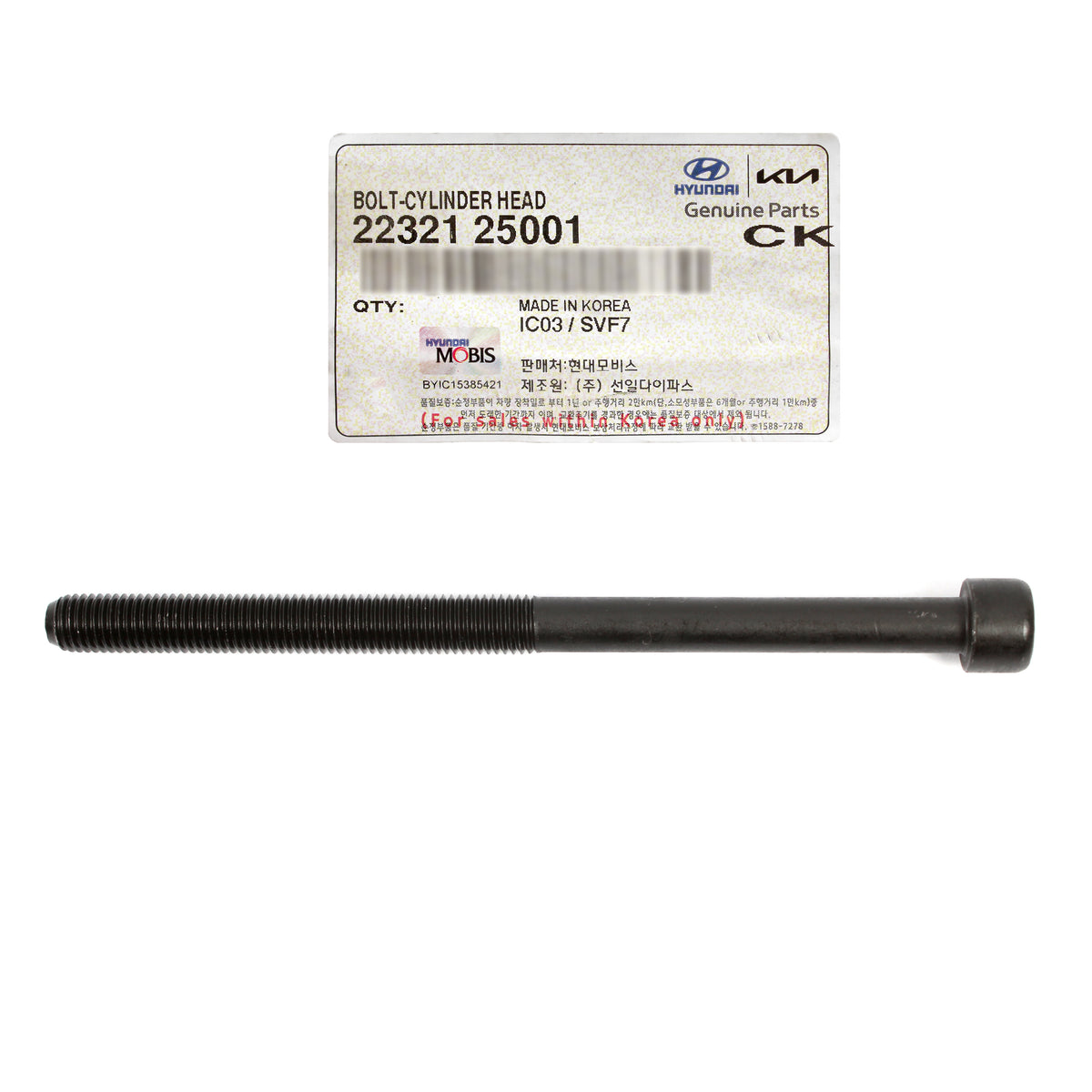 GENUINE Head Bolts 10PCS for 2010-2015 Santa Fe Sonata Tucson 2232125001