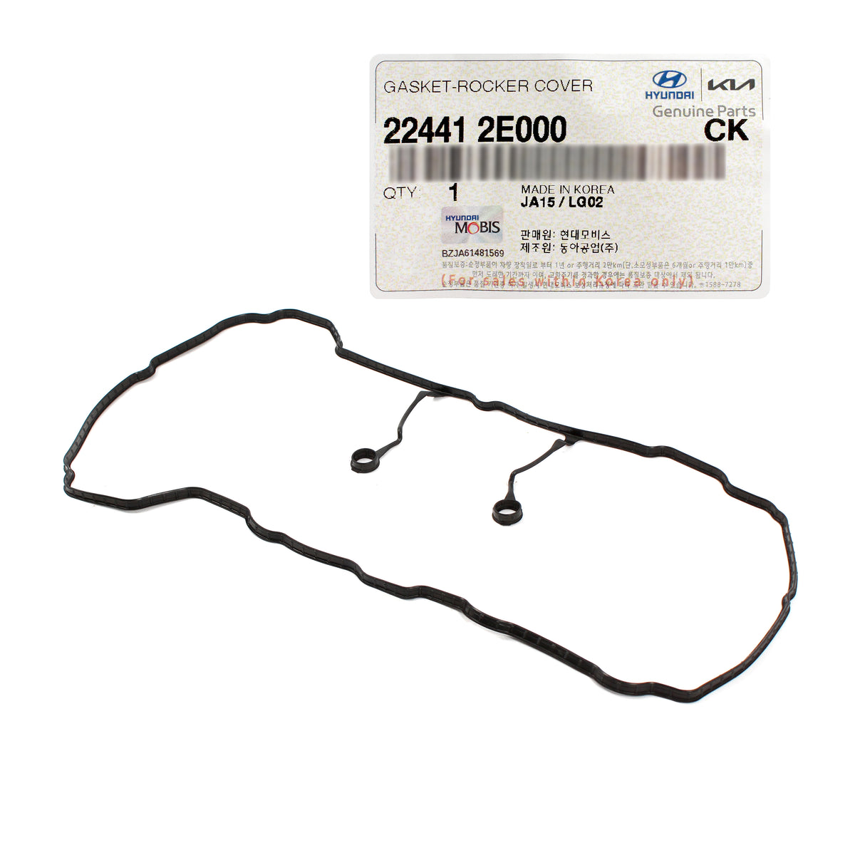 GENUINE Valve Cover Gasket for 11-16 Elantra Forte Soul 1.8L 2.0L 22441-2E000