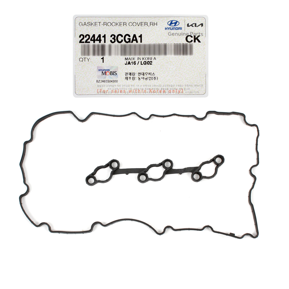 GENUINE Valve Cover Gasket RIGHT for GENESIS HYUNDAI KIA 3.3L 3.8L 224413CGA1