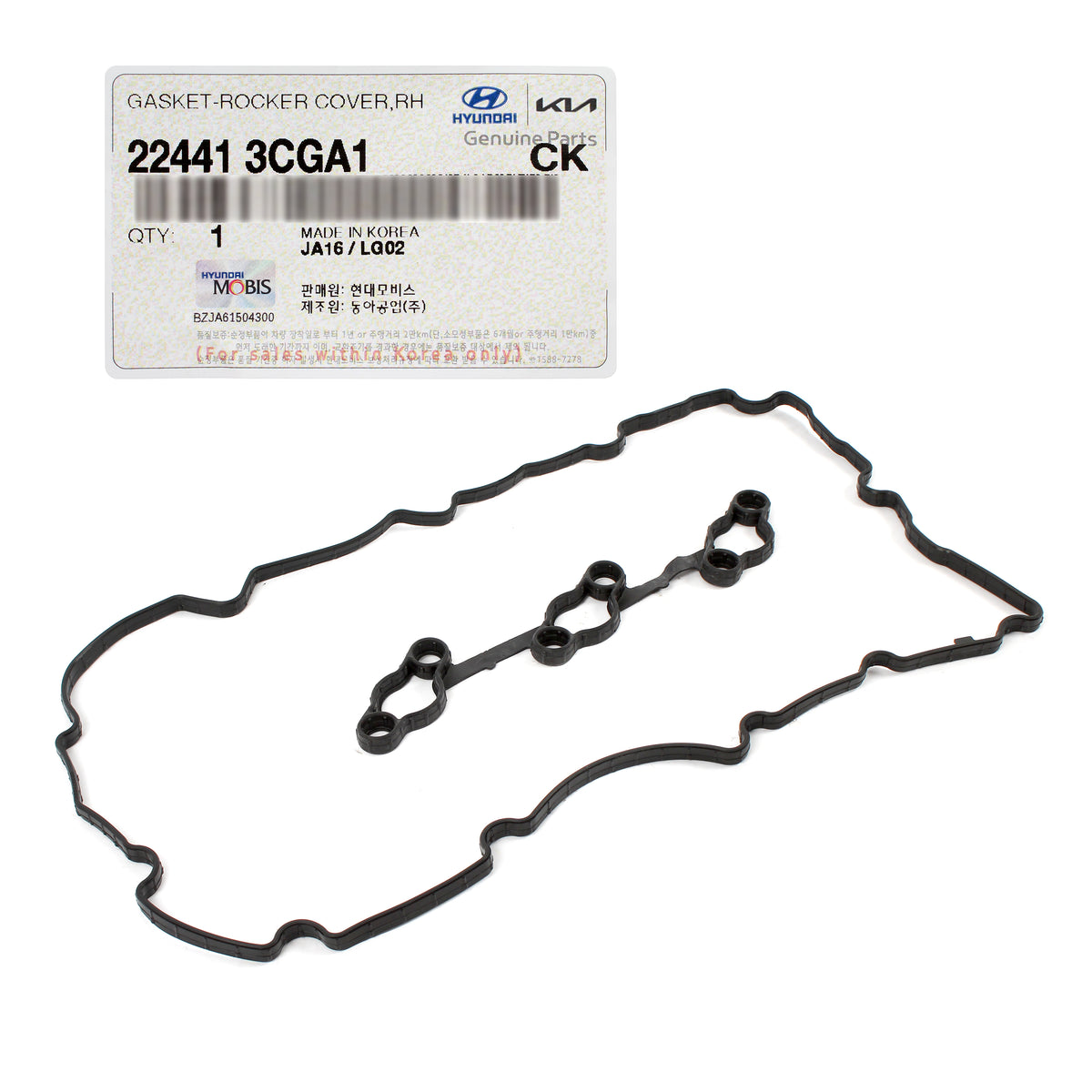 GENUINE Valve Cover Gasket RIGHT for GENESIS HYUNDAI KIA 3.3L 3.8L 224413CGA1