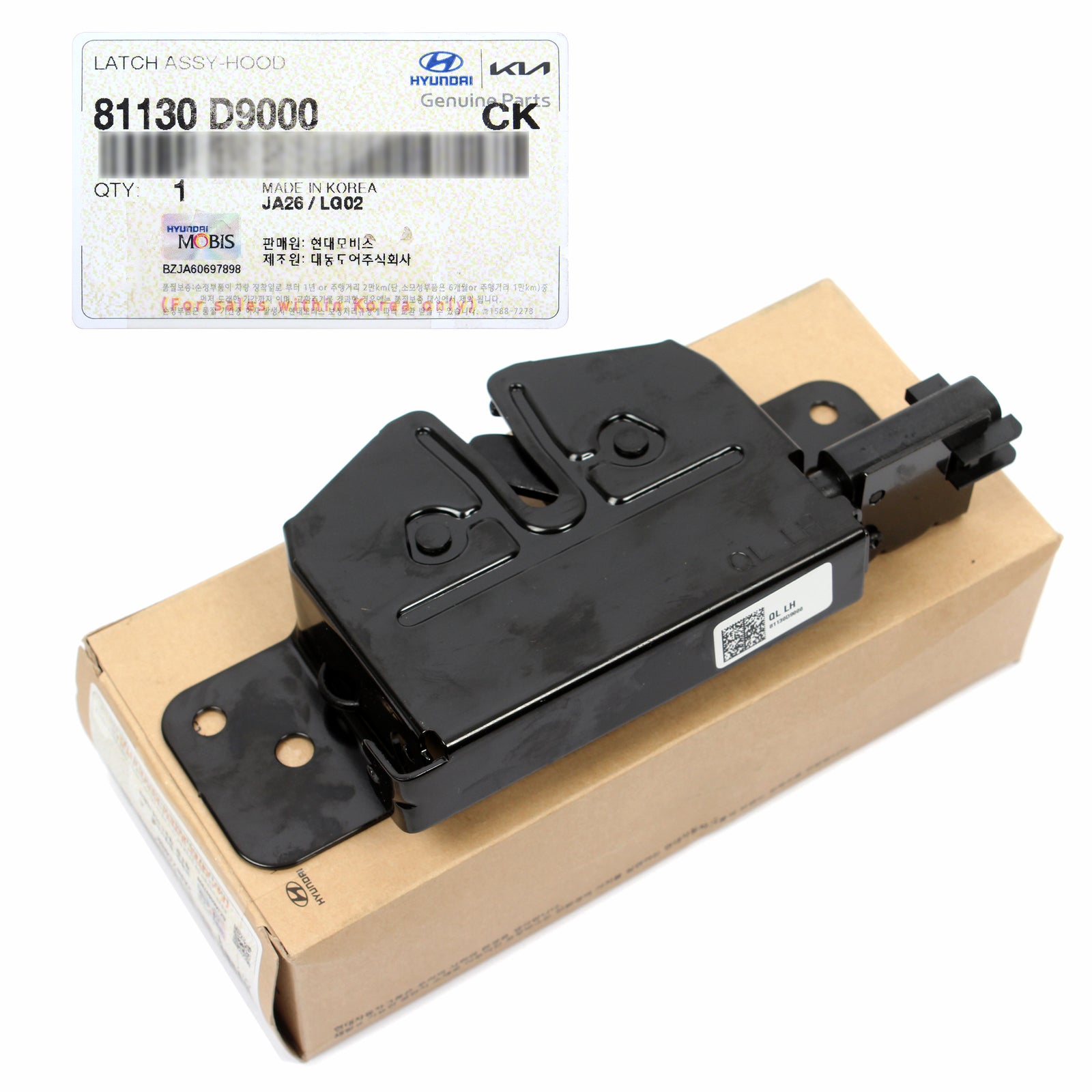 GENUINE Hood Lock Latch for 2017-2022 Kia Sportage 81130D9000