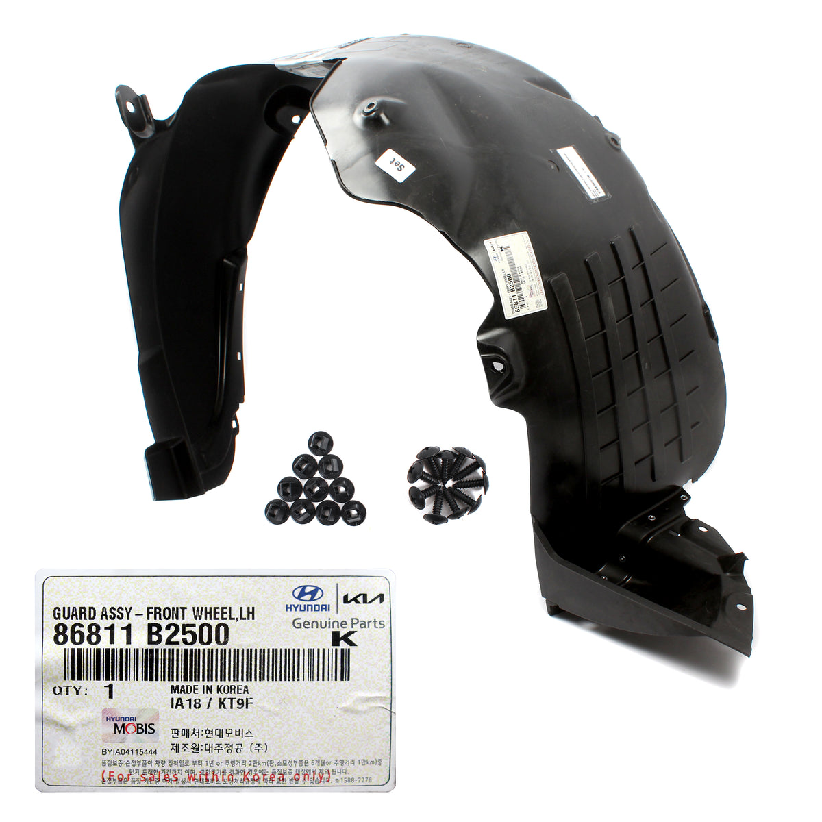 GENUINE Front Fender Liners LEFT &amp; RIGHT Side for 17-19 Kia Soul 86812B2500