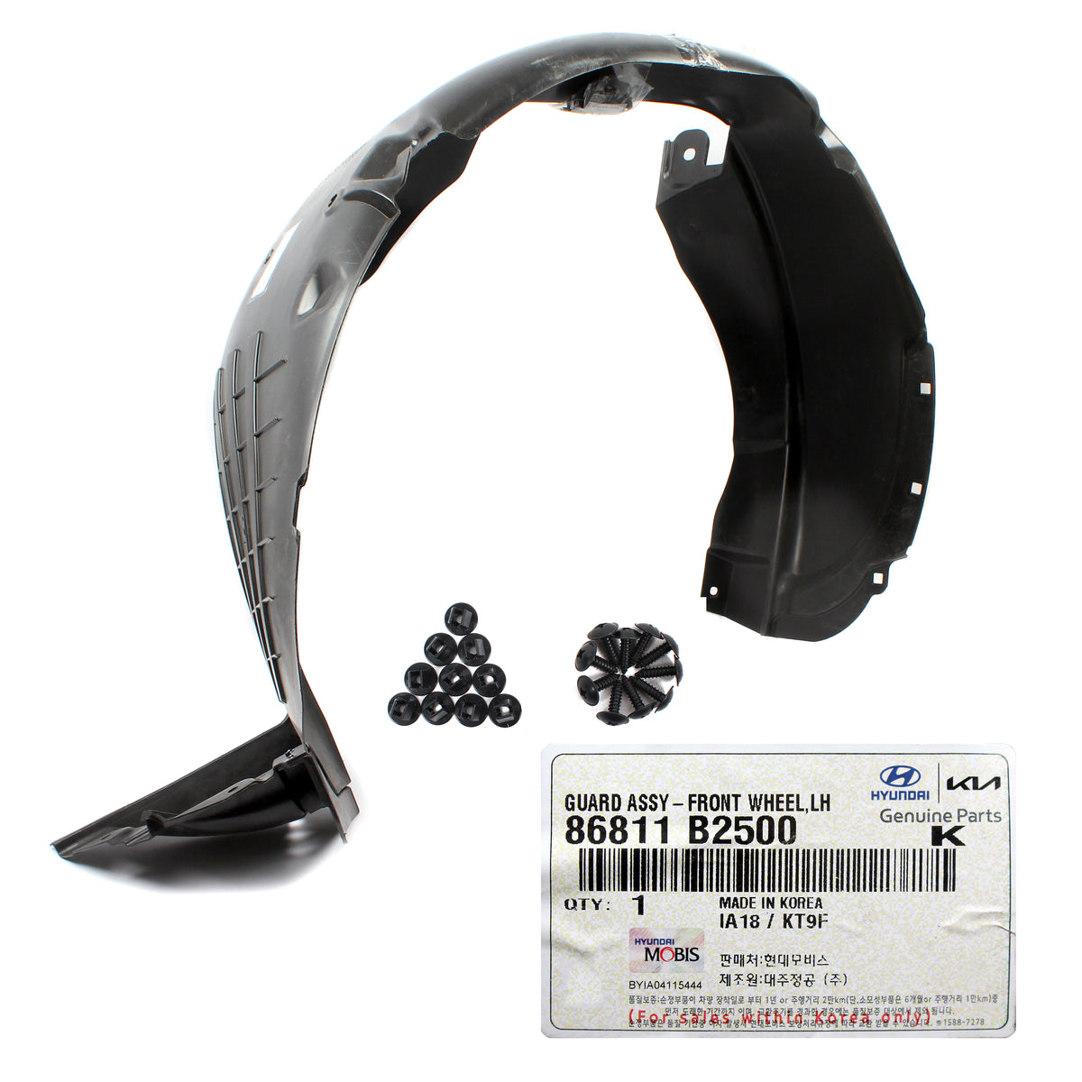 GENUINE Front Fender Liners LEFT &amp; RIGHT Side for 17-19 Kia Soul 86812B2500