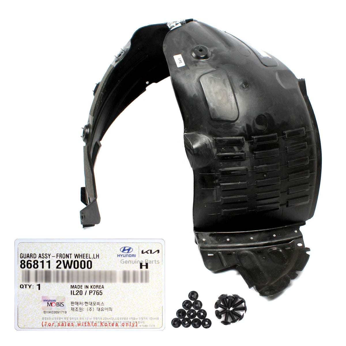 GENUINE Front Fender Liner LEFT for 2013-2016 Hyundai Santa Fe Sport 868112W000