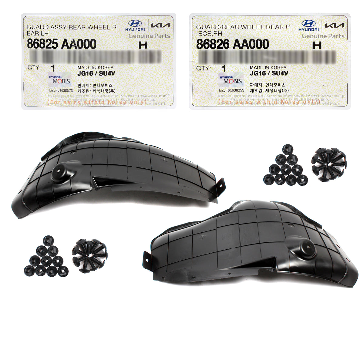 GENUINE Rear Wheel Guards LEFT &amp; RIGHT for 2021-2023 ELANTRA 86826AA000