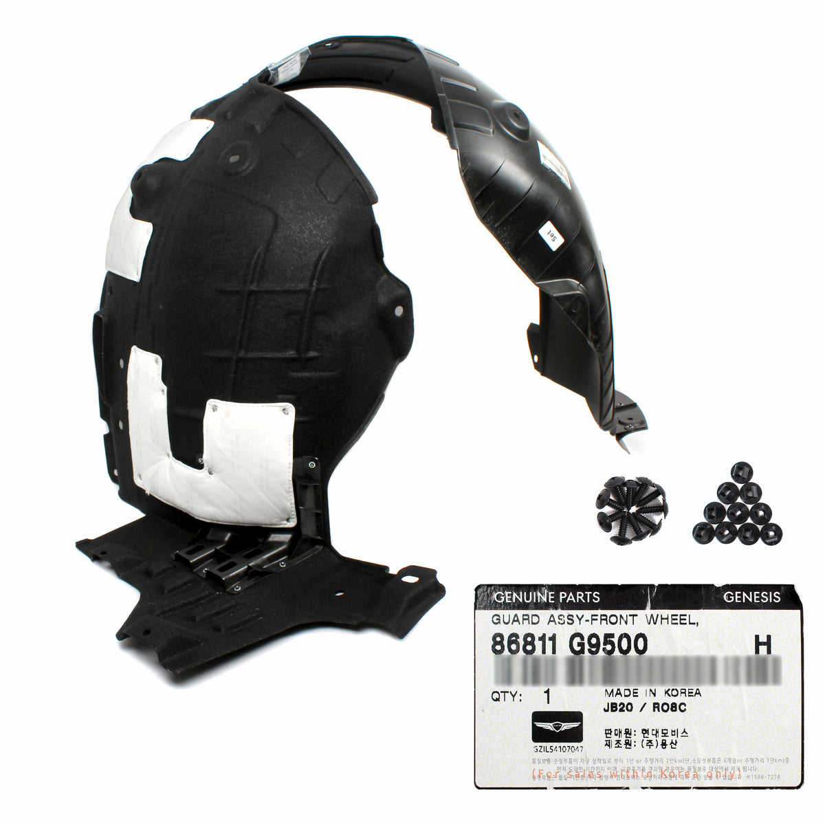 GENUINE Front Fender Liner LEFT DRIVER for 2022-2024 Genesis G70 86811G9500