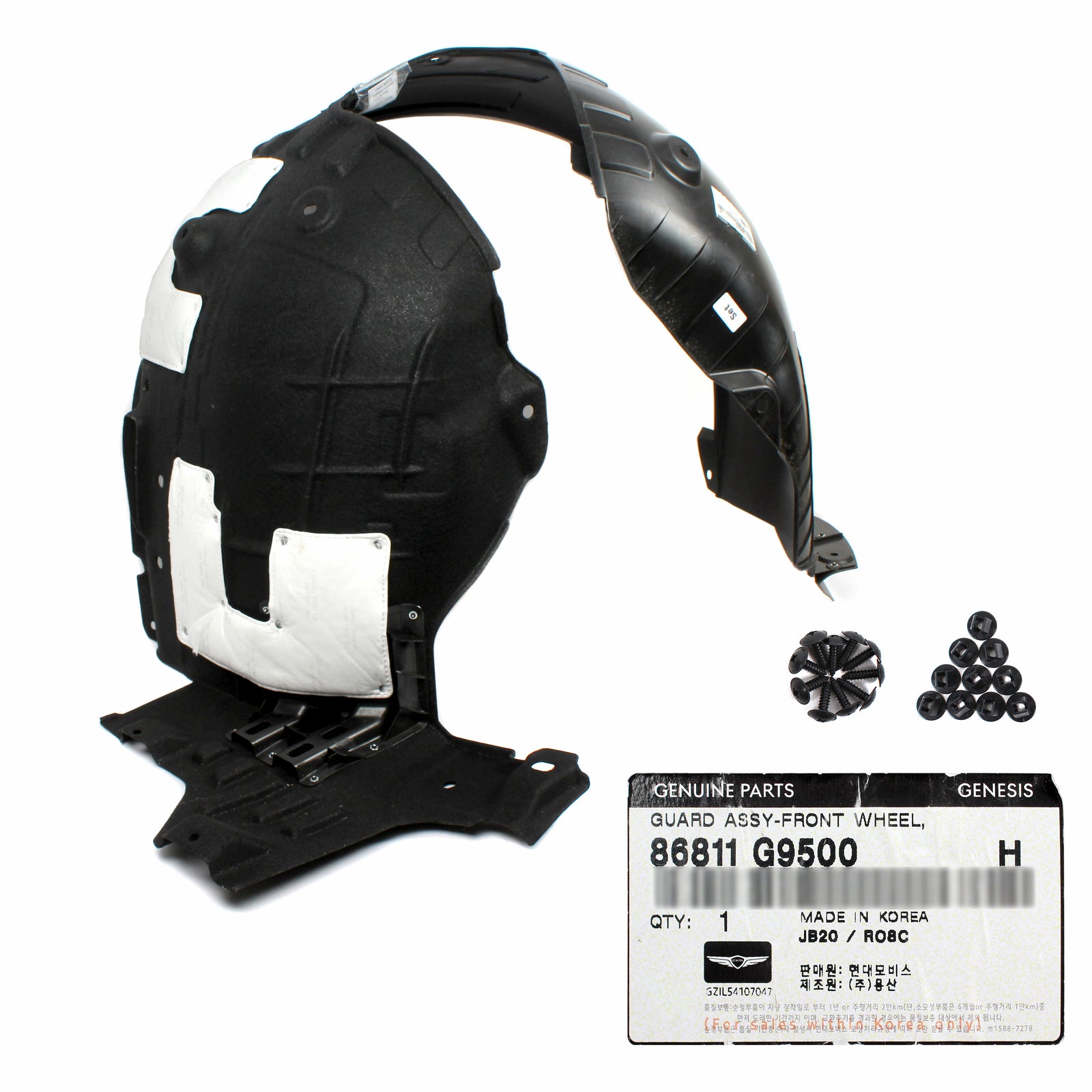 GENUINE Front Fender Liner LEFT DRIVER for 2022-2024 Genesis G70 86811G9500