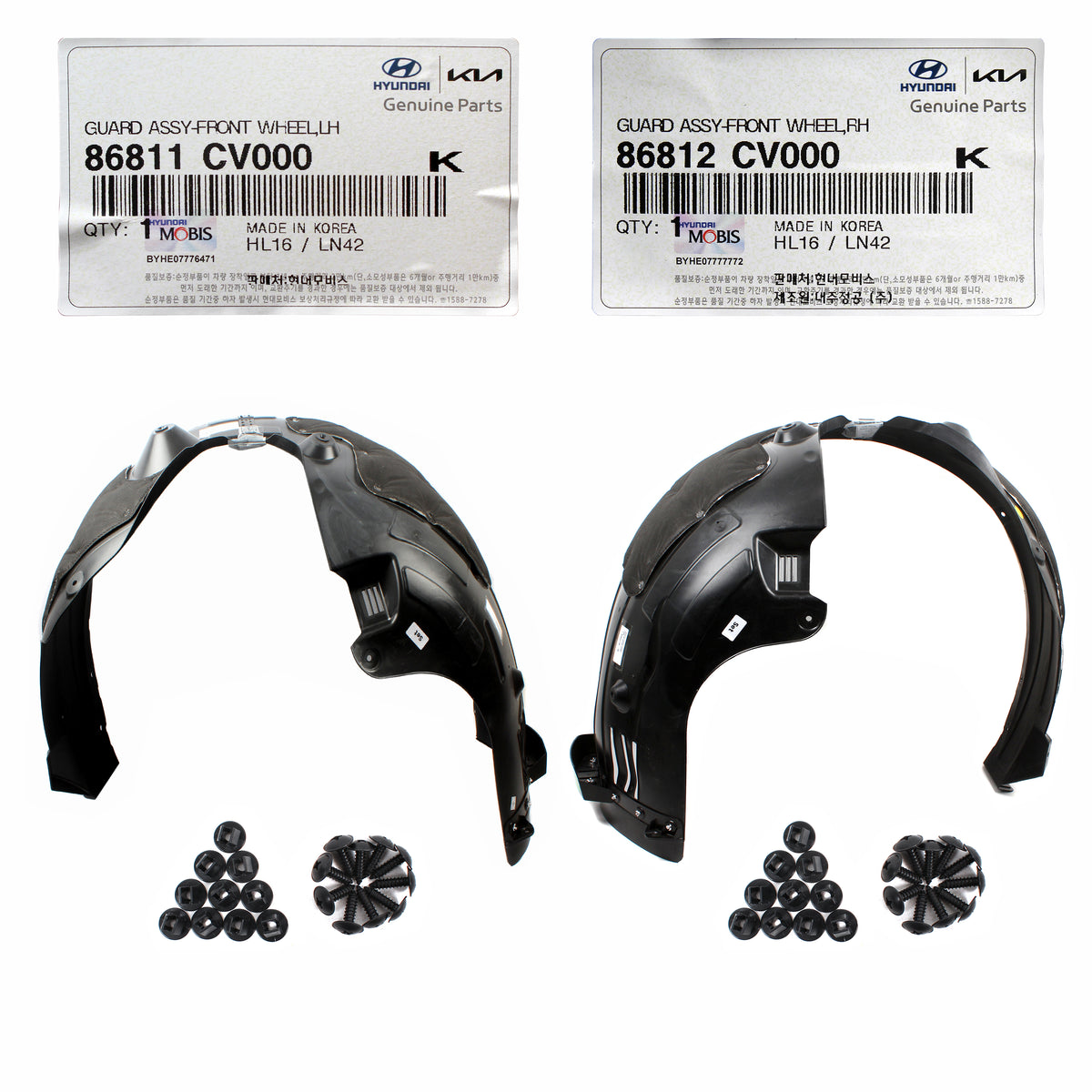 GENUINE Front Fender Liner LEFT &amp; RIGHT Side for 2022 2023 Kia EV6 86812CV000