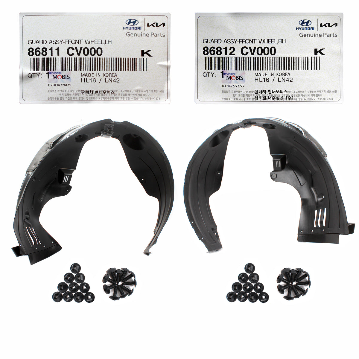 GENUINE Front Fender Liner LEFT &amp; RIGHT Side for 2022 2023 Kia EV6 86812CV000