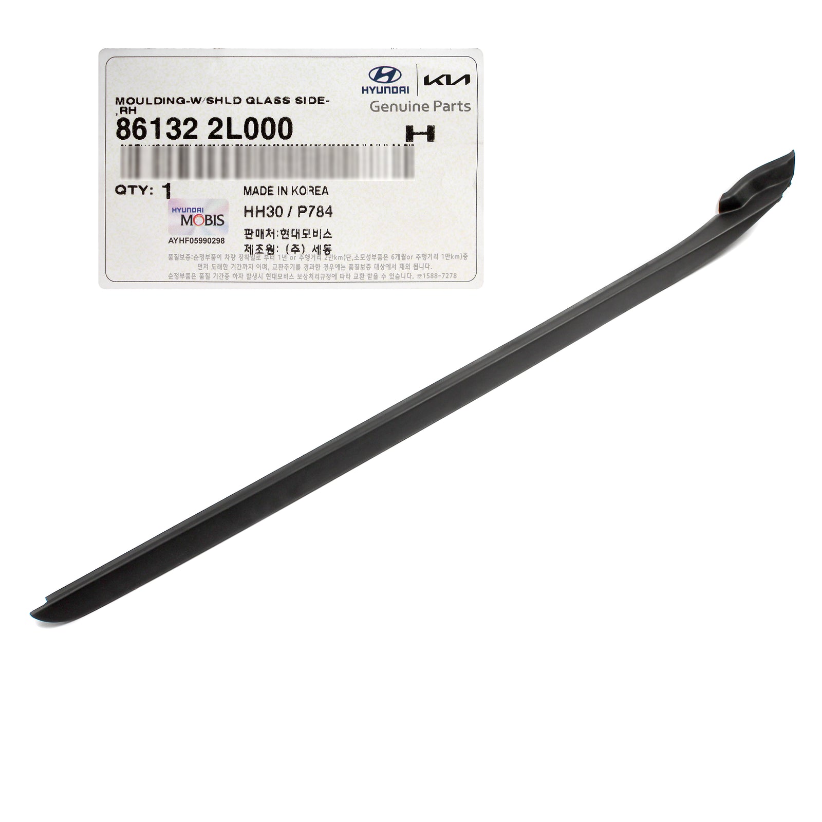 GENUINE Windshield Pillar Molding RIGHT for 09-12 Elantra Touring 861322L000