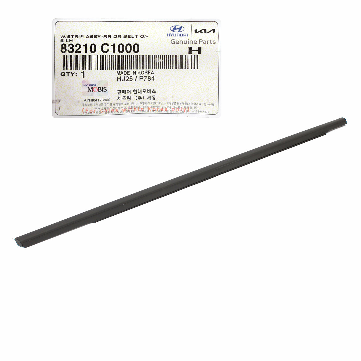 GENUINE Rear Window Weather Strip Belt Molding LEFT for 2015-19 Hyundai Sonata
