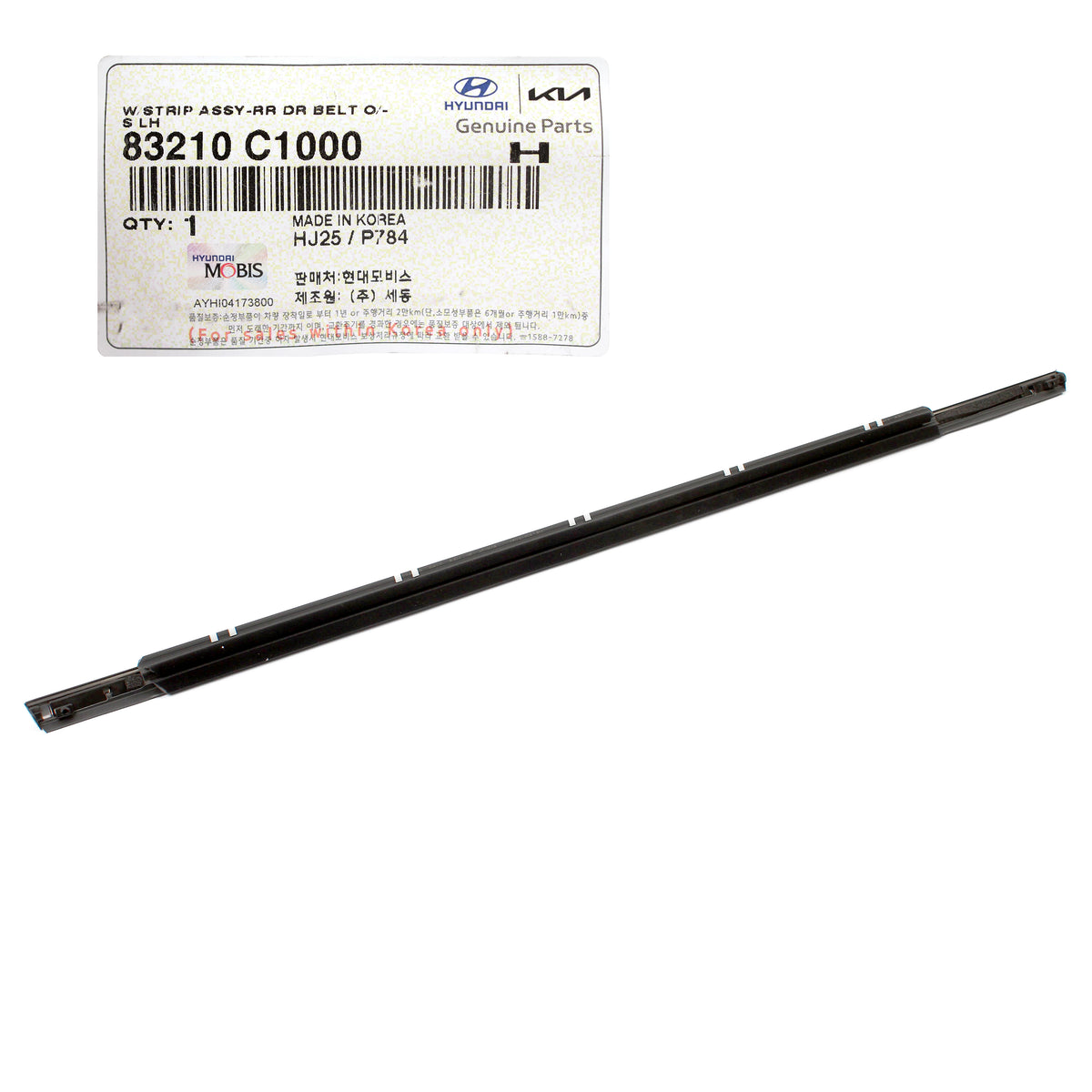 GENUINE Rear Window Weather Strip Belt Molding LEFT for 2015-19 Hyundai Sonata