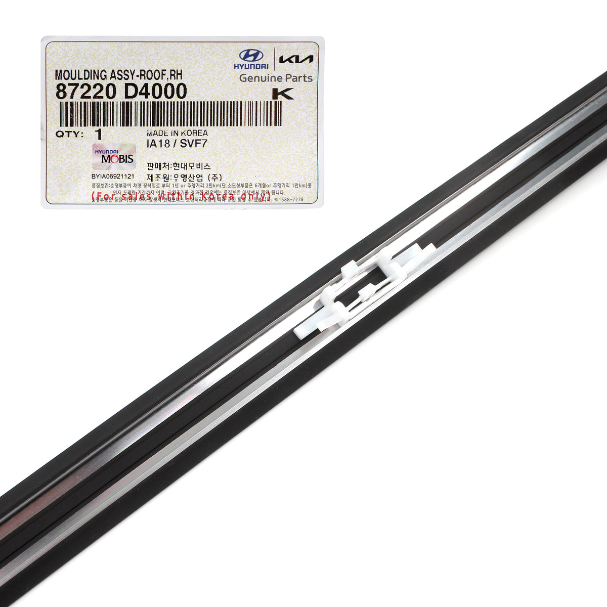 GENUINE Roof Moldings LEFT &amp; RIGHT for 2016-2020 Kia Optima 87220D4000