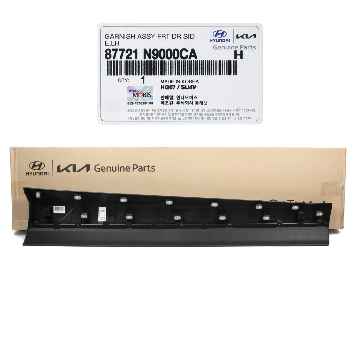 GENUINE Front Door Side Molding LEFT LH for 22-23 Hyundai Tucson 87721N9000CA