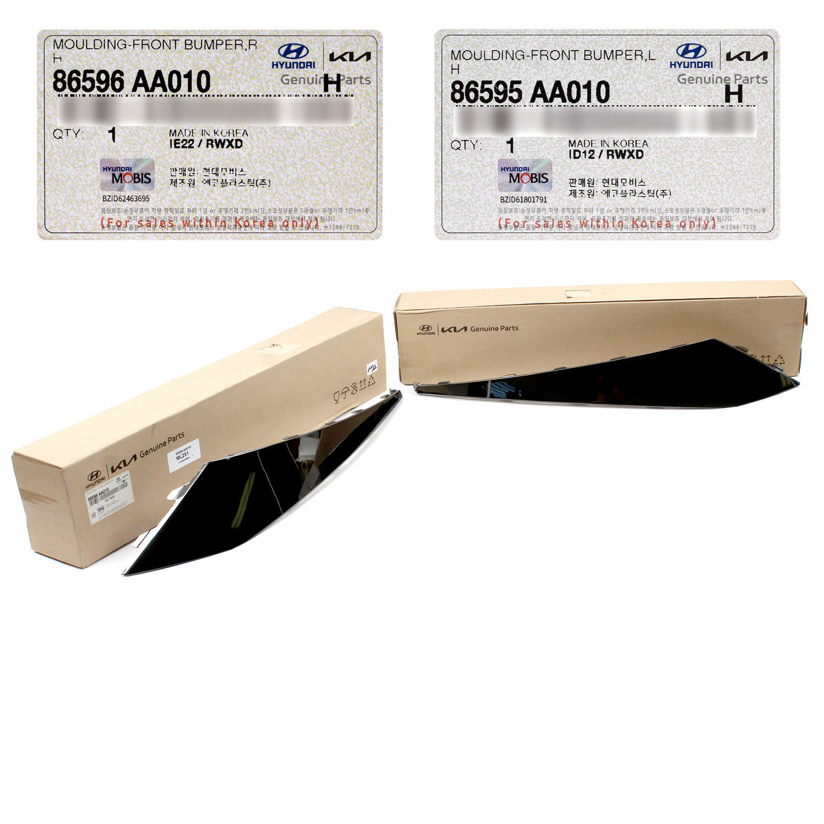 GENUINE FRONT Bumper Trim Moldings LEFT &amp; RIGHT for 2021-2023 Hyundai Elantra