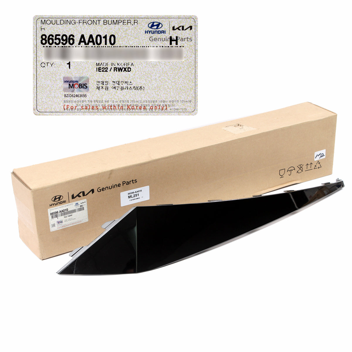 GENUINE FRONT Bumper Trim Moldings LEFT &amp; RIGHT for 2021-2023 Hyundai Elantra