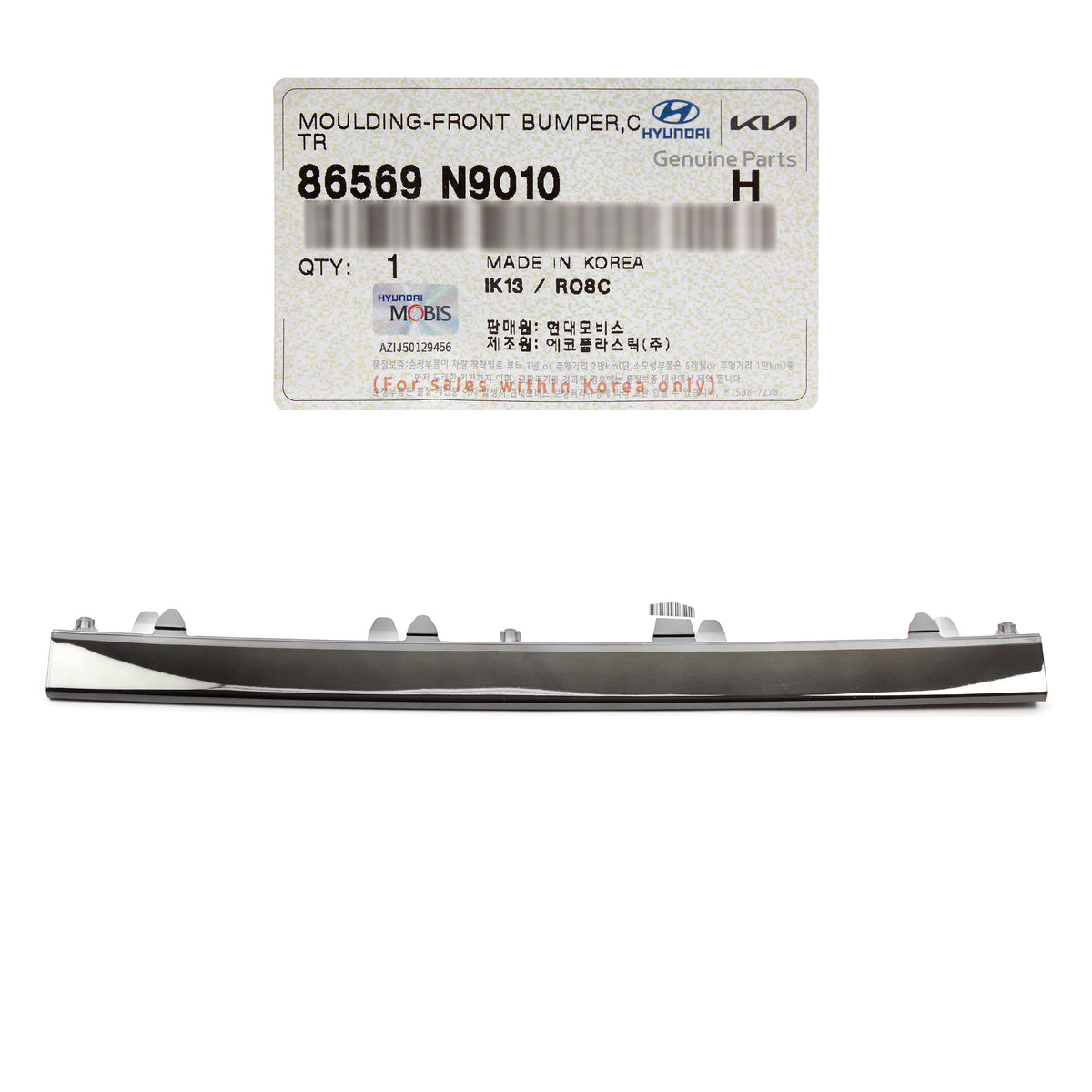 GENUINE Front Bumper Center Molding for 2022-2024 Hyundai Tucson 86569N9010