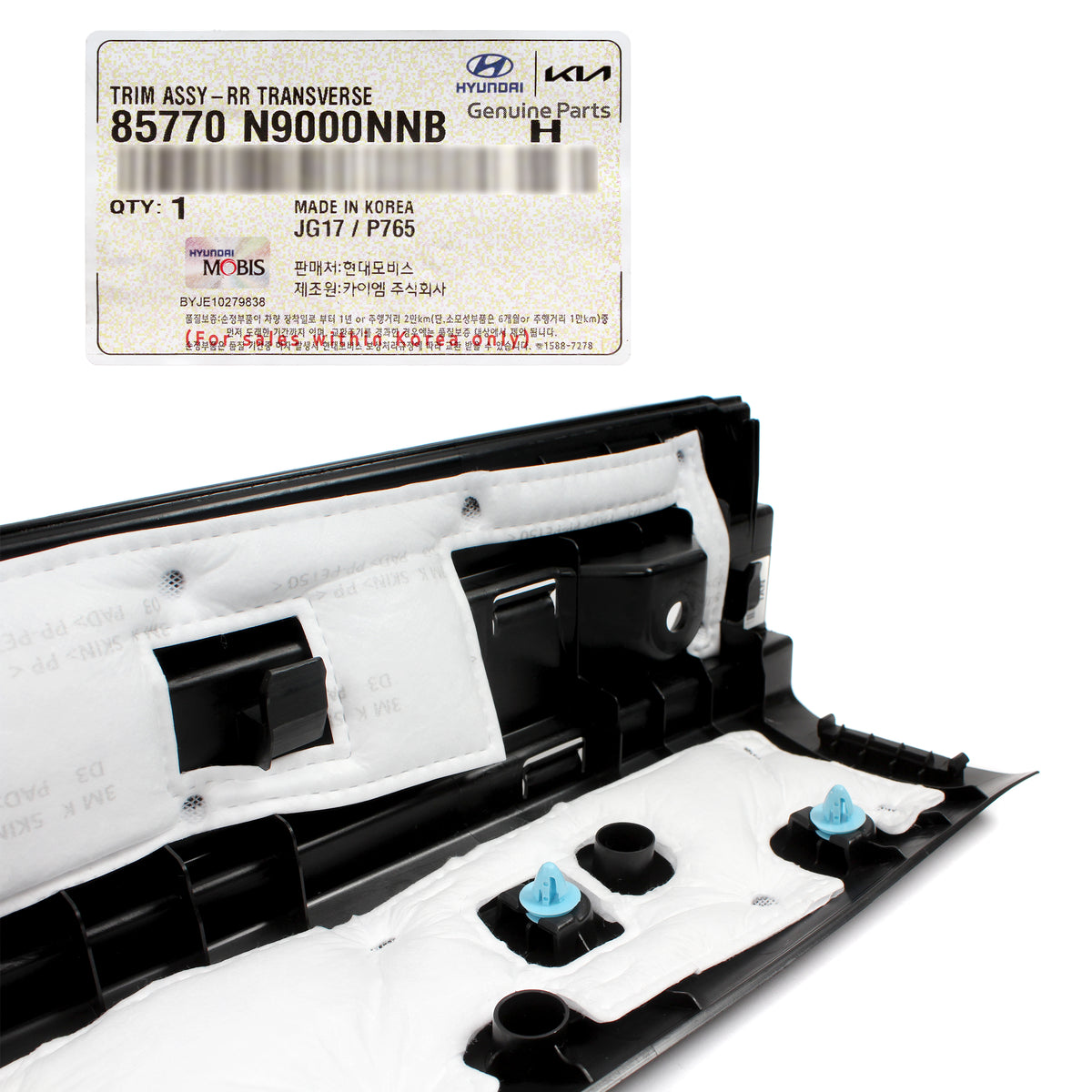 GENUINE Sill Trim Rear Trunk Transverse for 22-24 Hyundai Tucson 85770N9000NNB