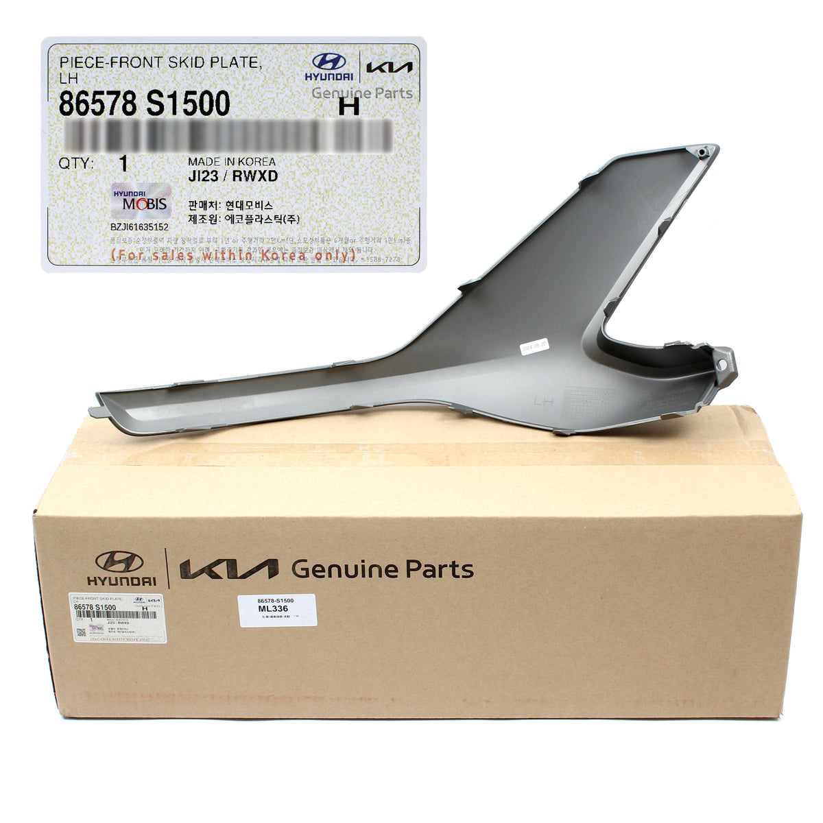 GENUINE FRONT Bumper Skid Plate Left Side Hyundai Santa Fe 21-23 86578S1500