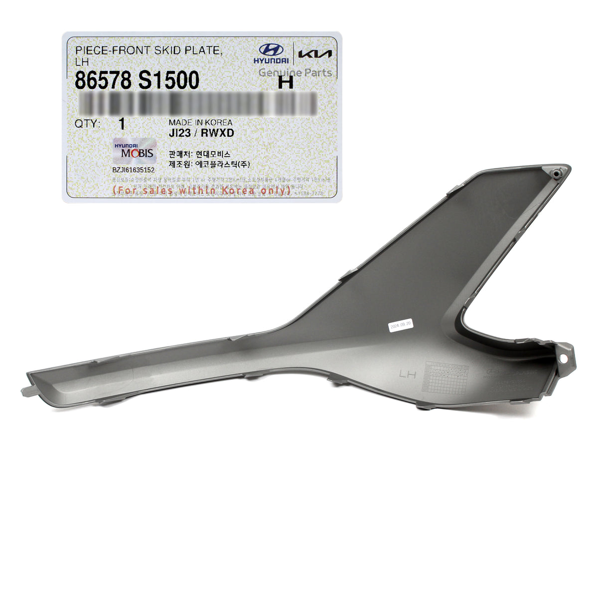 GENUINE Bumper Skid Plate LEFT &amp; RIGHT Gray Hyundai Santa Fe 21-23 86578S1500