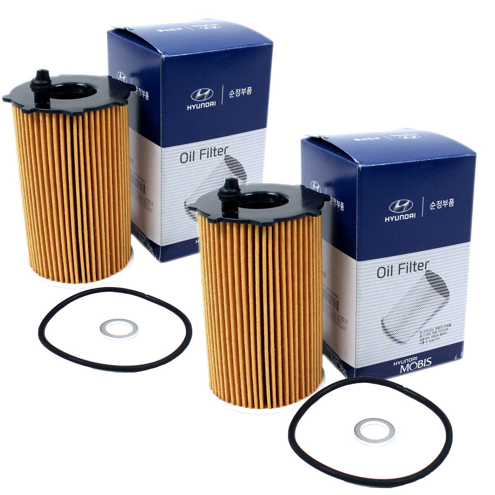 GENUINE Oil Filters 2PACK for 2010-2019 Azera Santa Fe Cadenza Sedona Sorento