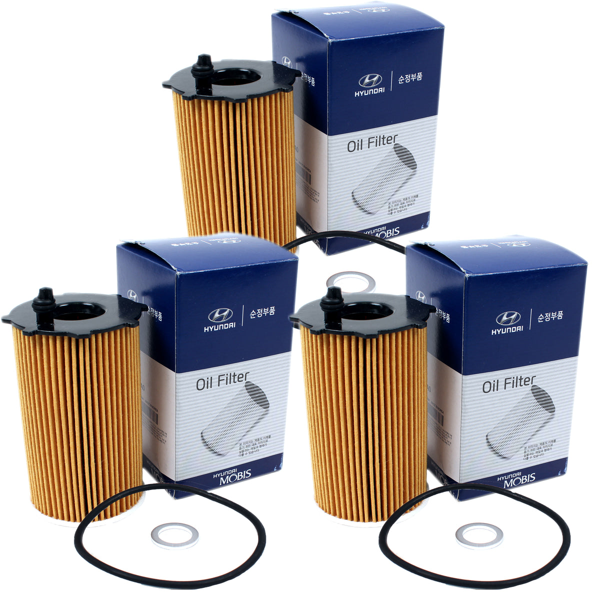 GENUINE Oil Filters 3PACK for 2010-2019 Azera Santa Fe Cadenza Sedona ...