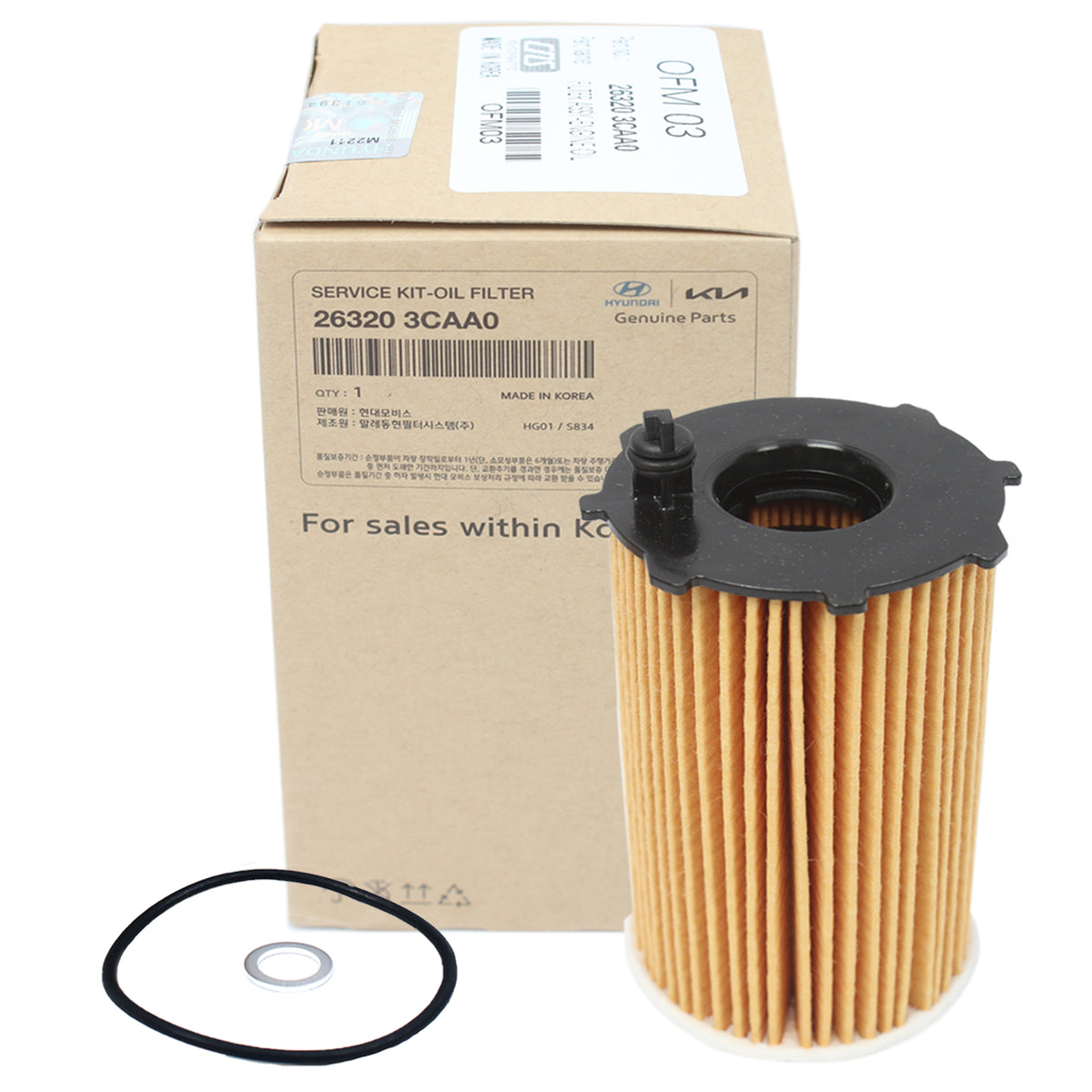 GENUINE Oil Filters 2PACK for 2010-2019 Azera Santa Fe Cadenza Sedona Sorento
