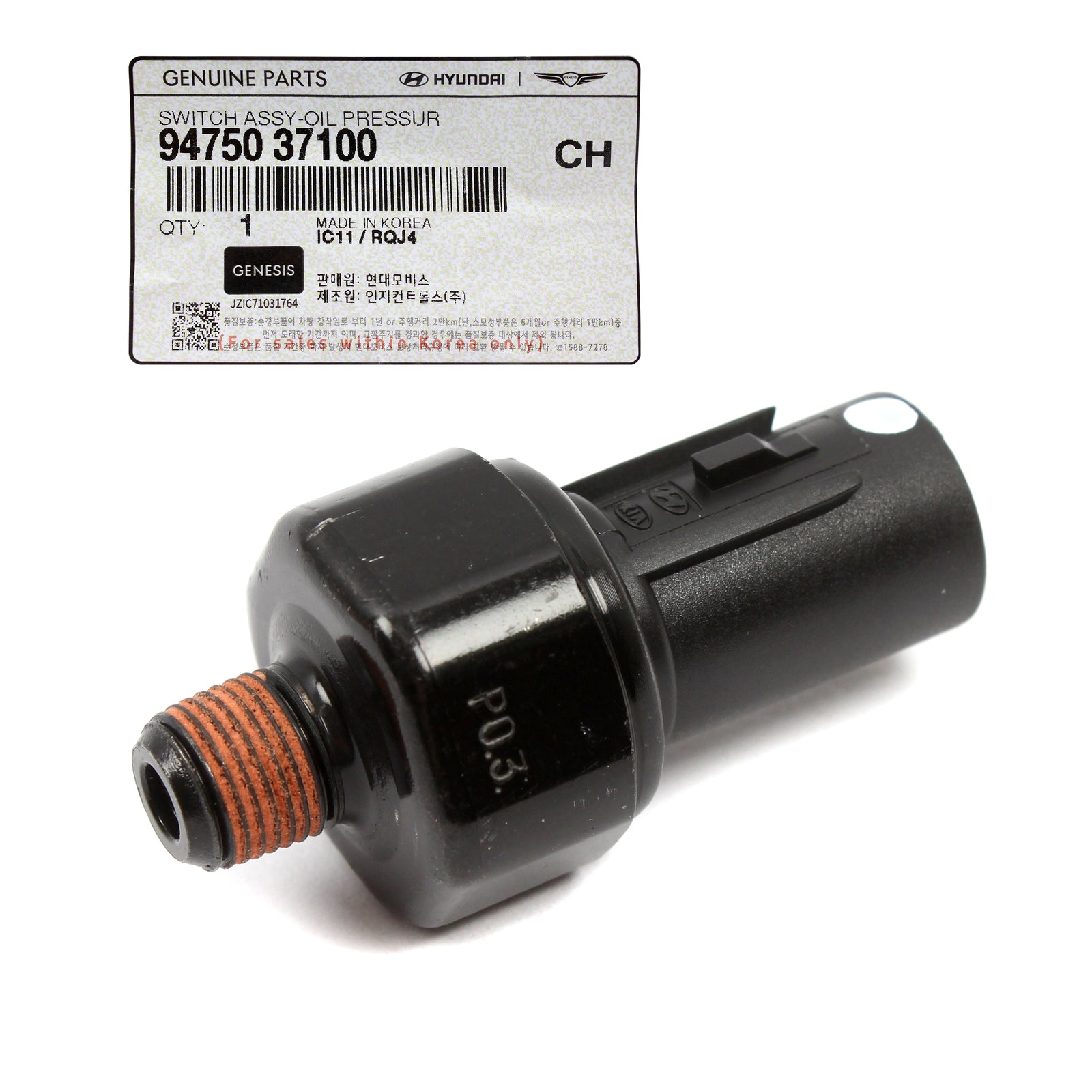 GENUINE Oil Pressure Switch Sensor for 01-22 Hyundai Kia 9475037100 9475037000