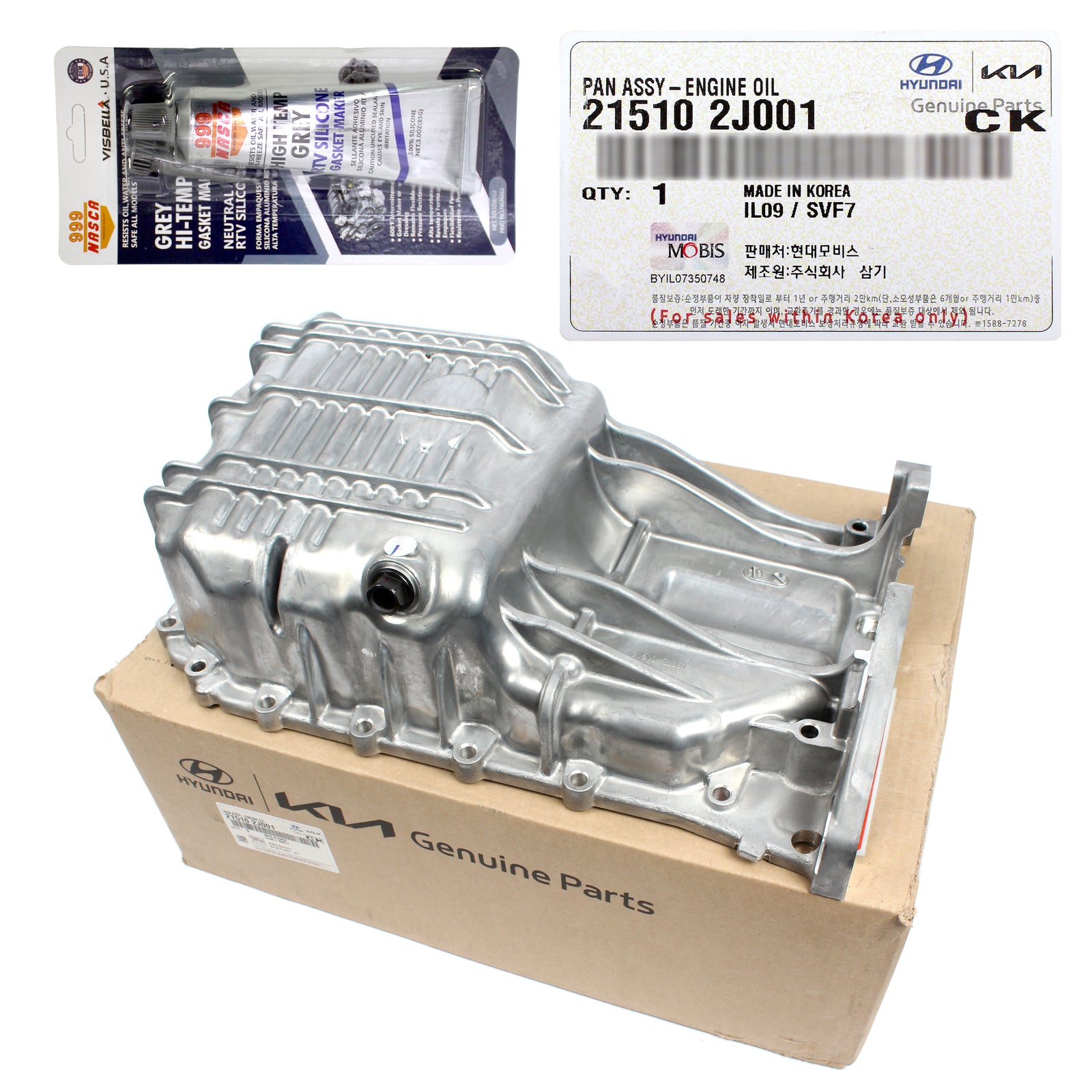 GENUINE Engine Oil Pan for 2021-2023 Hyundai Elantra Kona 2.0L 215102J001