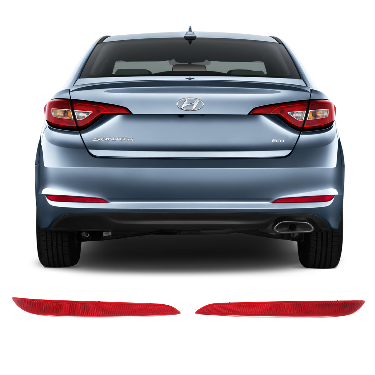 GENUINE REAR Bumper Reflector LEFT &amp; RIGHT for 15-17 Hyundai Sonata 92405C1000