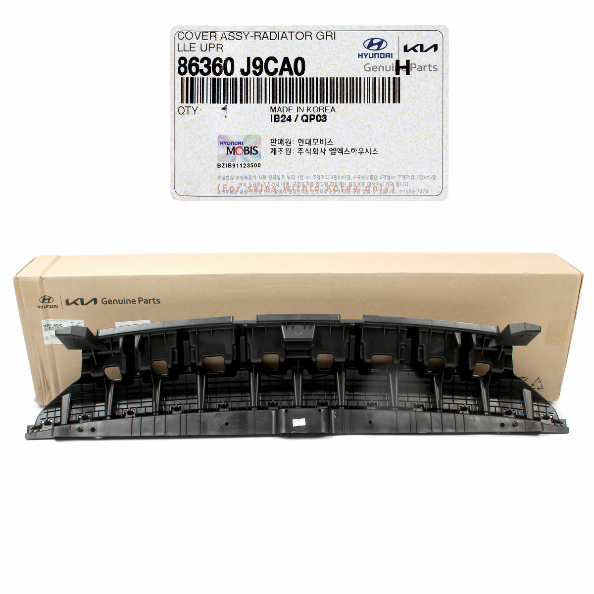 GENUINE Radiator Grille Upper Cover for 2022 2023 Hyundai Kona 86360J9CA0