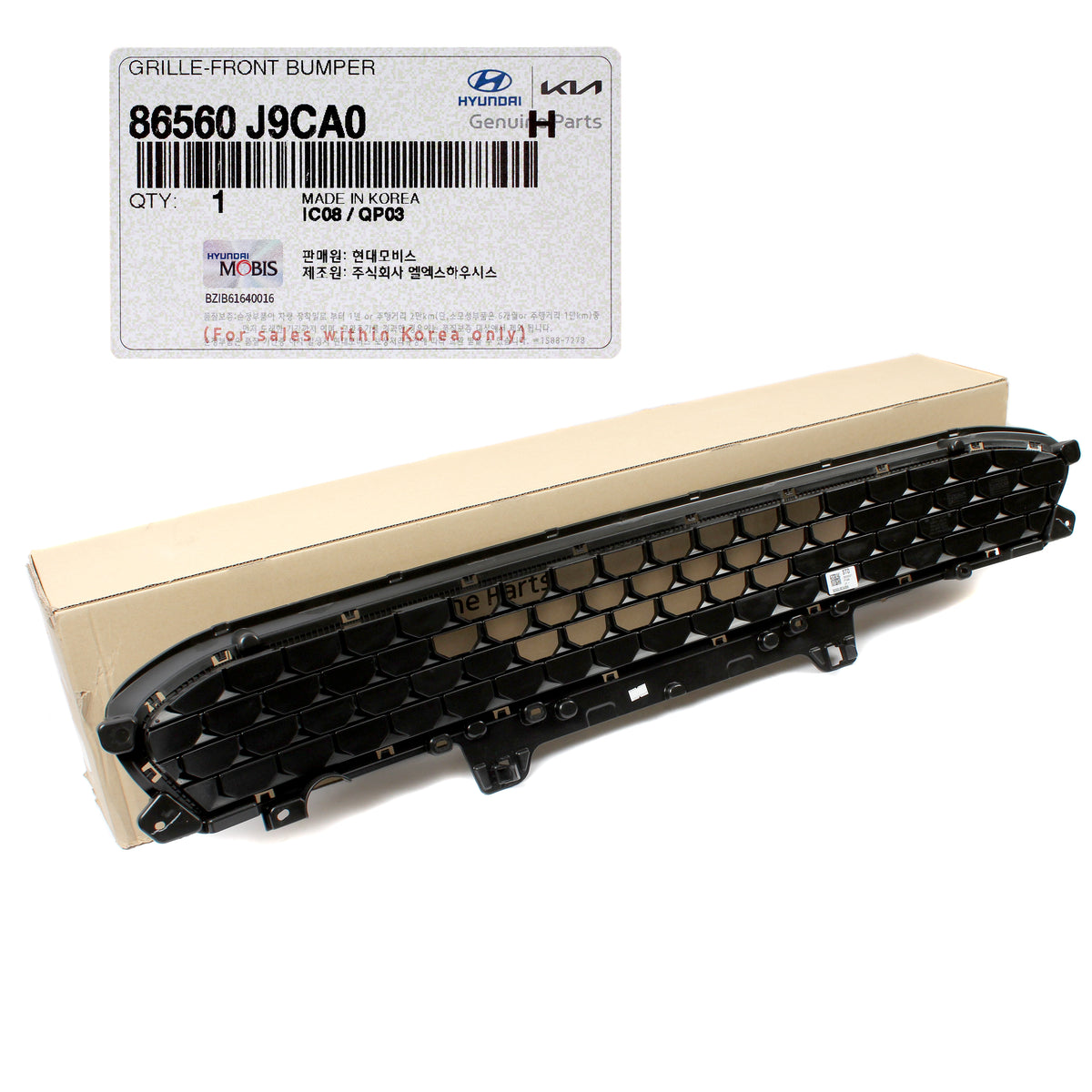 GENUINE Front Bumper Lower Grille for 2022-2023 Hyundai Kona 86560J9CA0