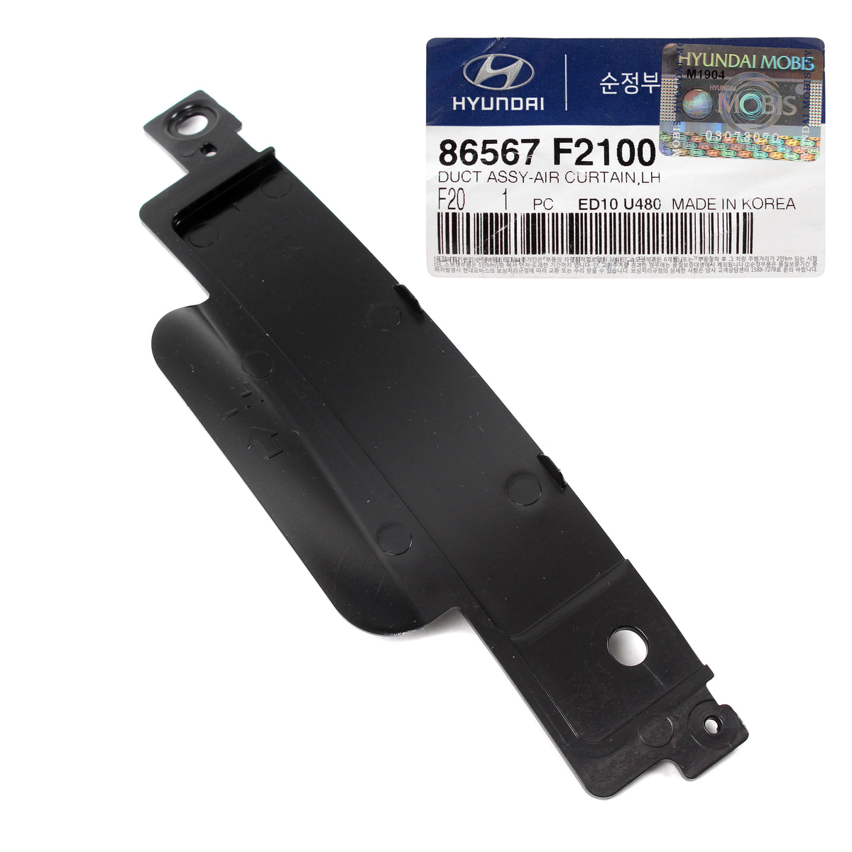 OEM Front Bumper Air Curtain Duct LEFT for 17-18 Hyundai Elantra 86567F2100