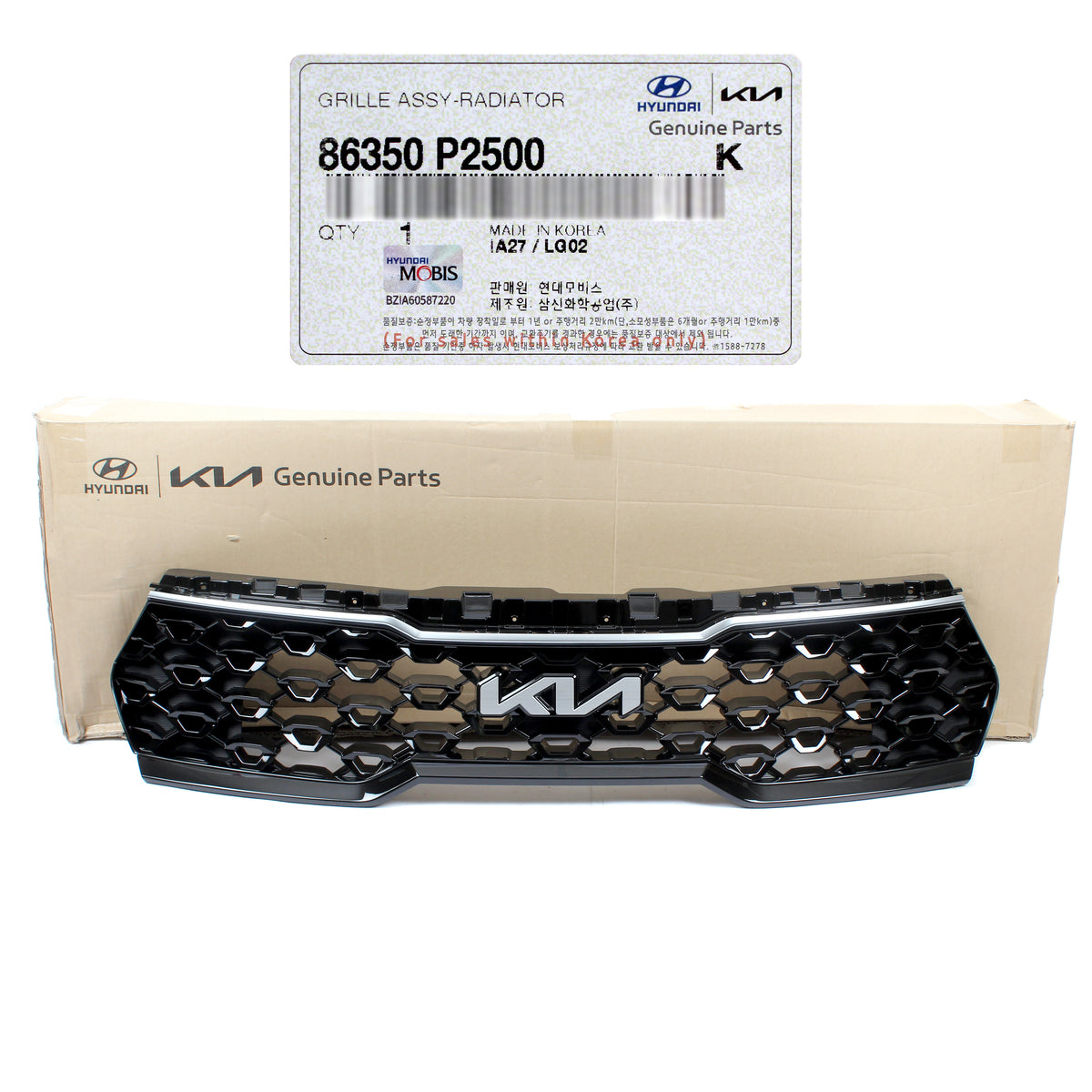 86350 R5600 GENEUINE Radiator Grille W/O Camera Hole for 2022 2023 Kia Sorento 863 ...