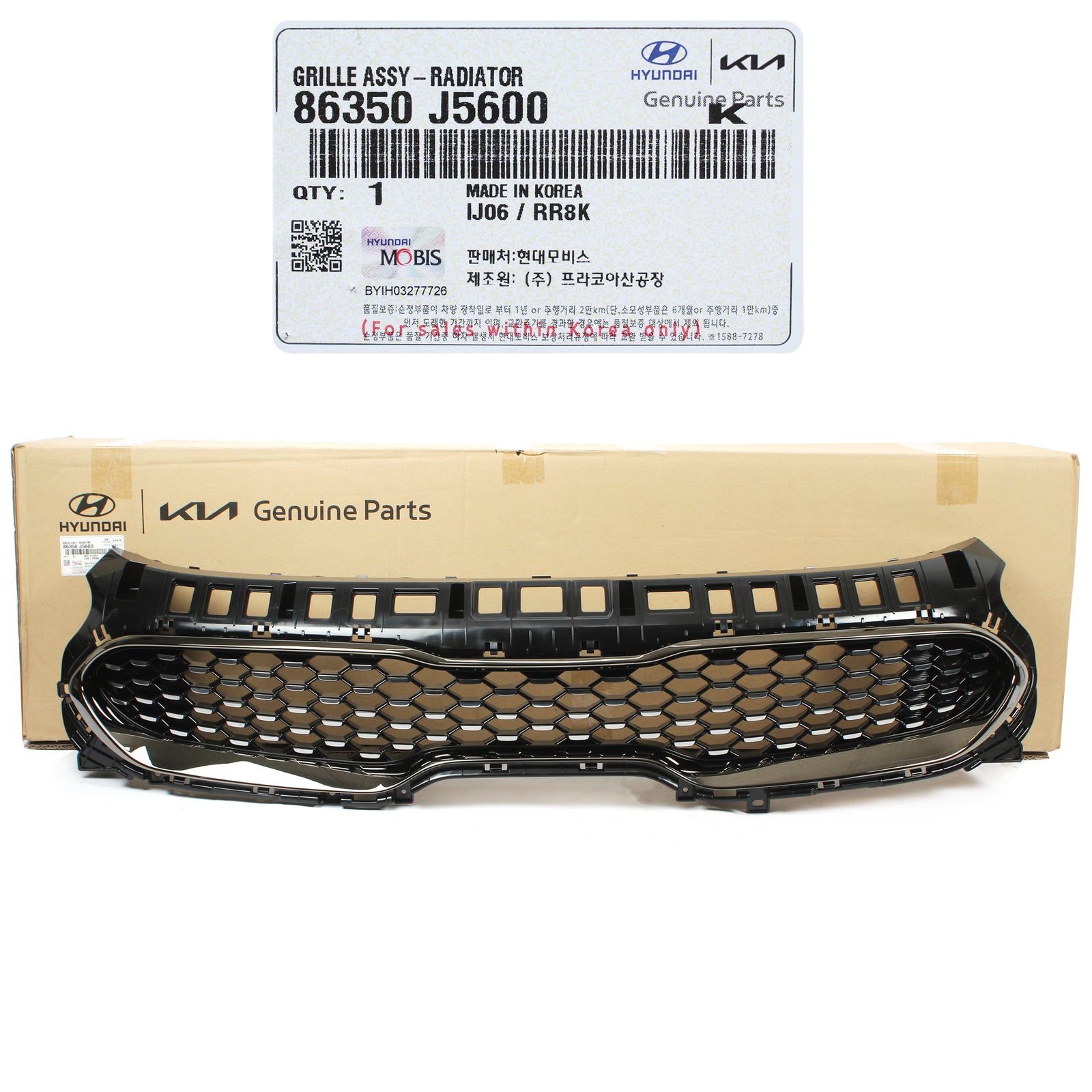 GENUINE Radiator Grille for 2018 2019 2020 2021 Kia Stinger 86350J5600