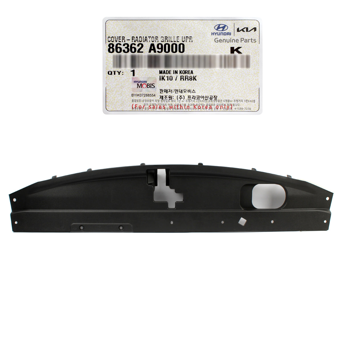 GENUINE Radiator Grille Upper Cover for 2015-2021 Kia Sedona 86362A9000