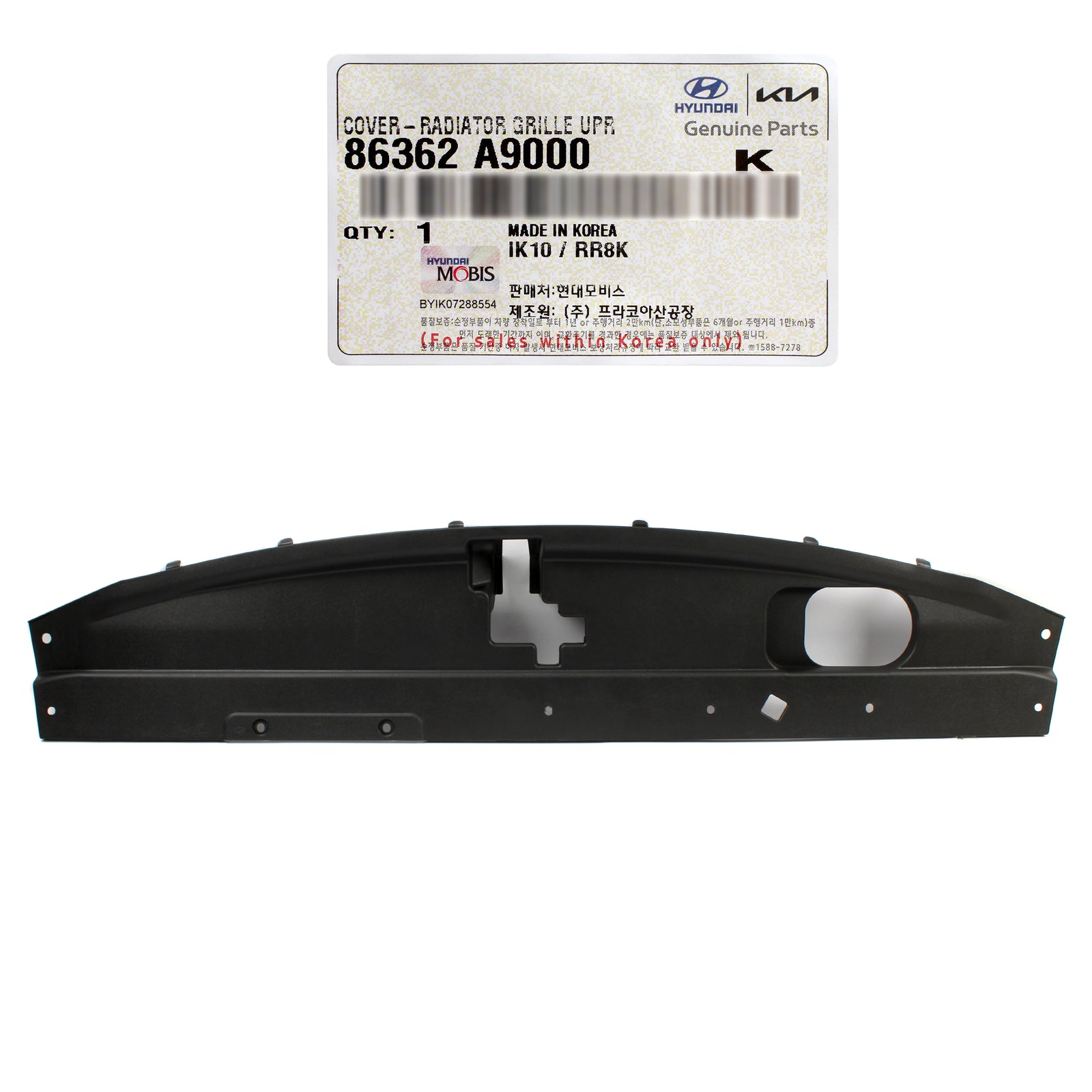 GENUINE Radiator Grille Upper Cover for 2015-2021 Kia Sedona 86362A9000