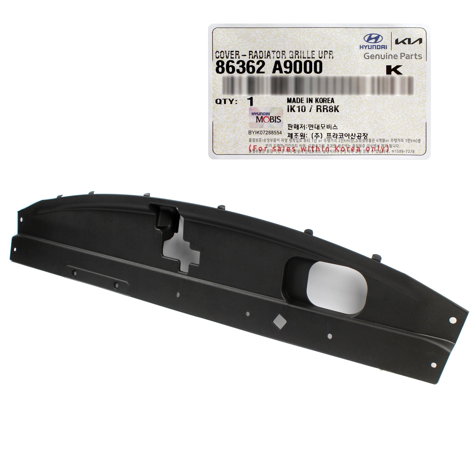 GENUINE Radiator Grille Upper Cover for 2015-2021 Kia Sedona 86362A9000