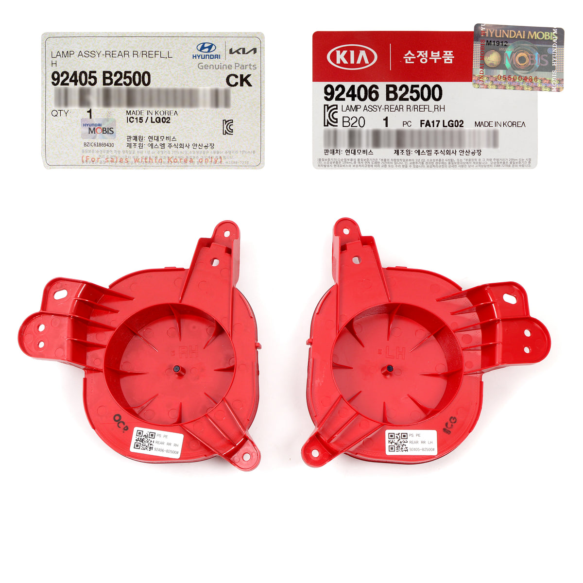 GENUINE Rear Bumper Reflectors LEFT &amp; RIGHT for 17-19 Kia Soul / EV 92406B2500