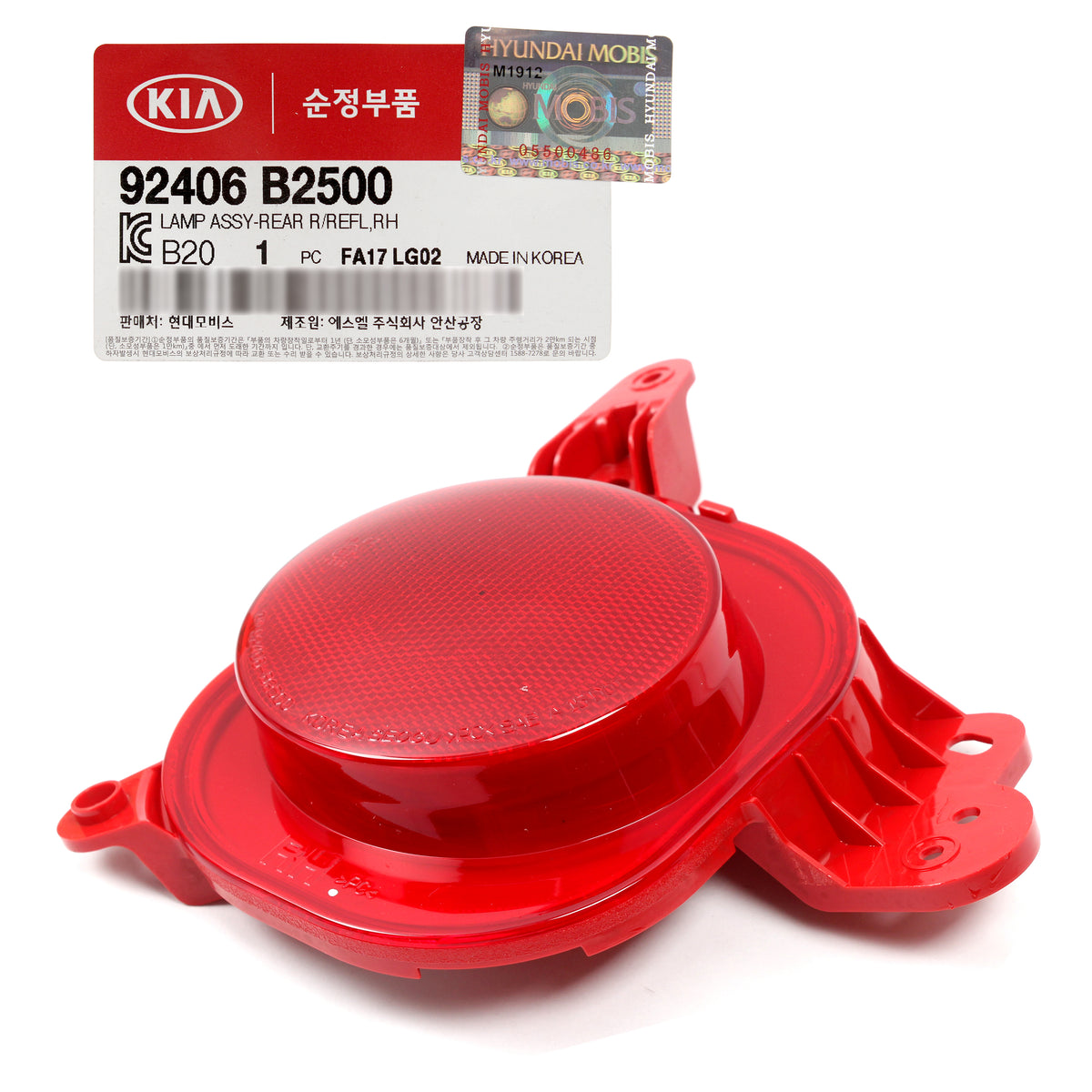 GENUINE Rear Bumper Reflector RIGHT RH for 2017-2019 Kia Soul / EV 92406B2500