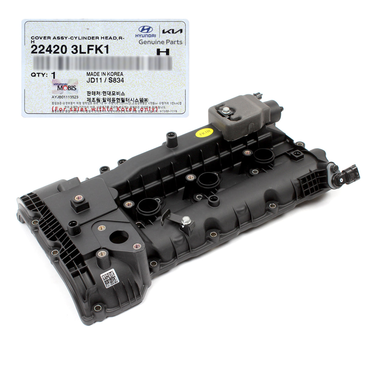 GENUINE Engine Valve Cover Right side Hyundai Kia 20-23 Telluride Palisade 3.8L 224203LFK1